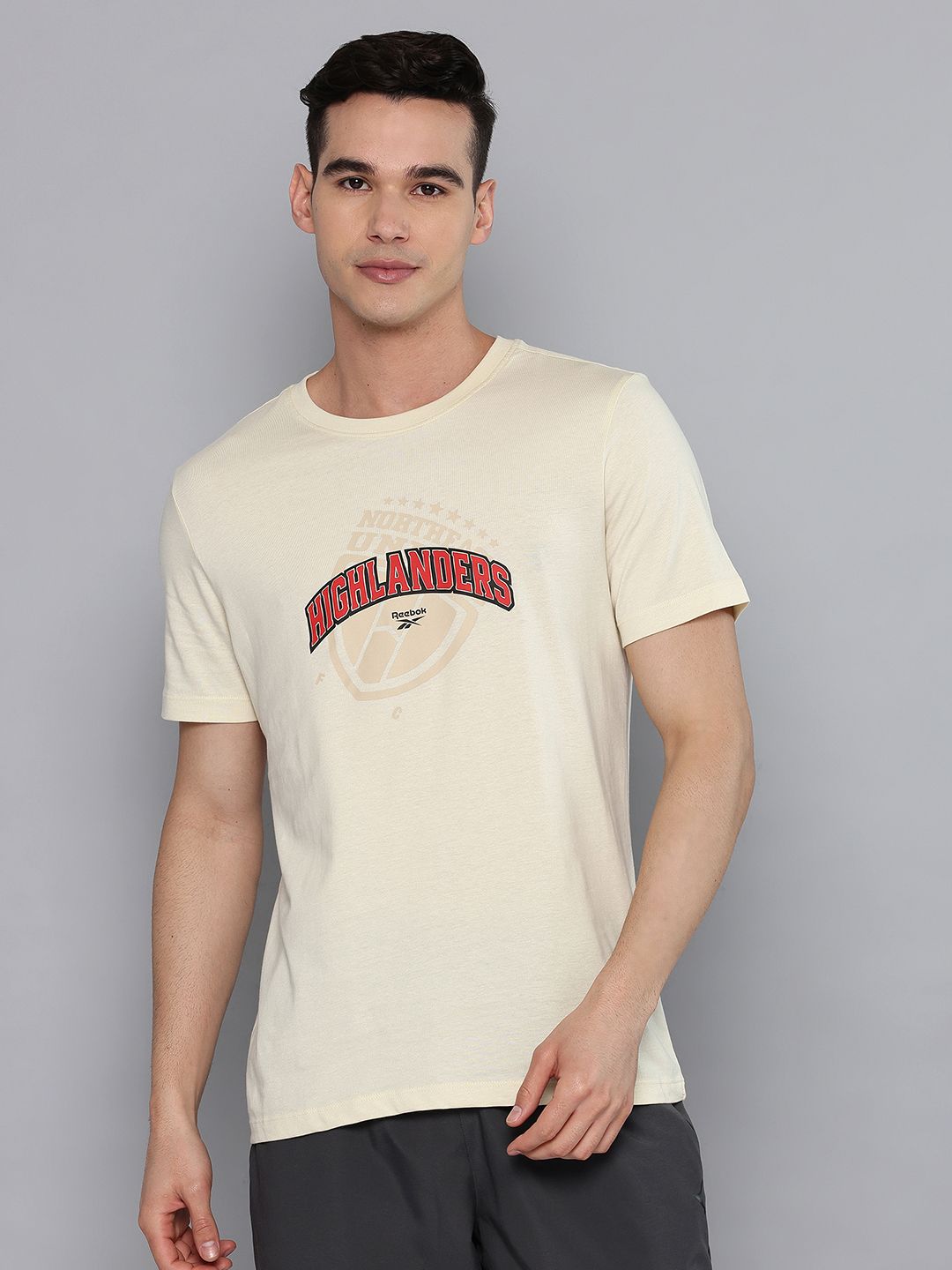 Reebok Typography Printed Pure Cotton Athleisure T-shirt