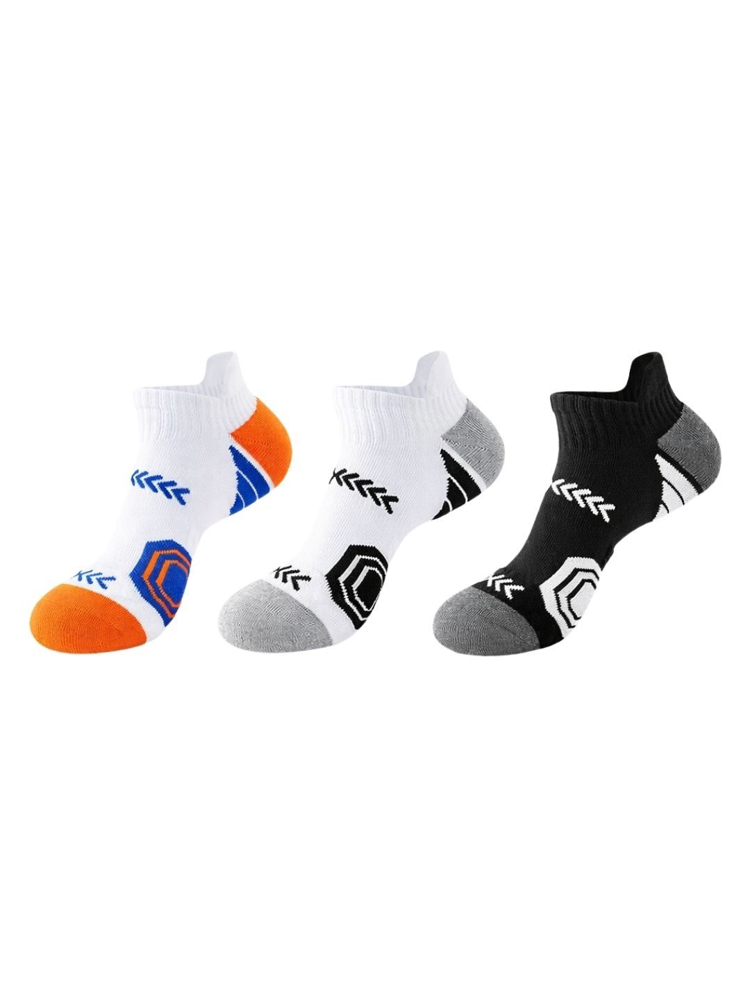 iSWEVEN Unisex Pack of 3 Cotton Blend Patterned Ankle Length Socks