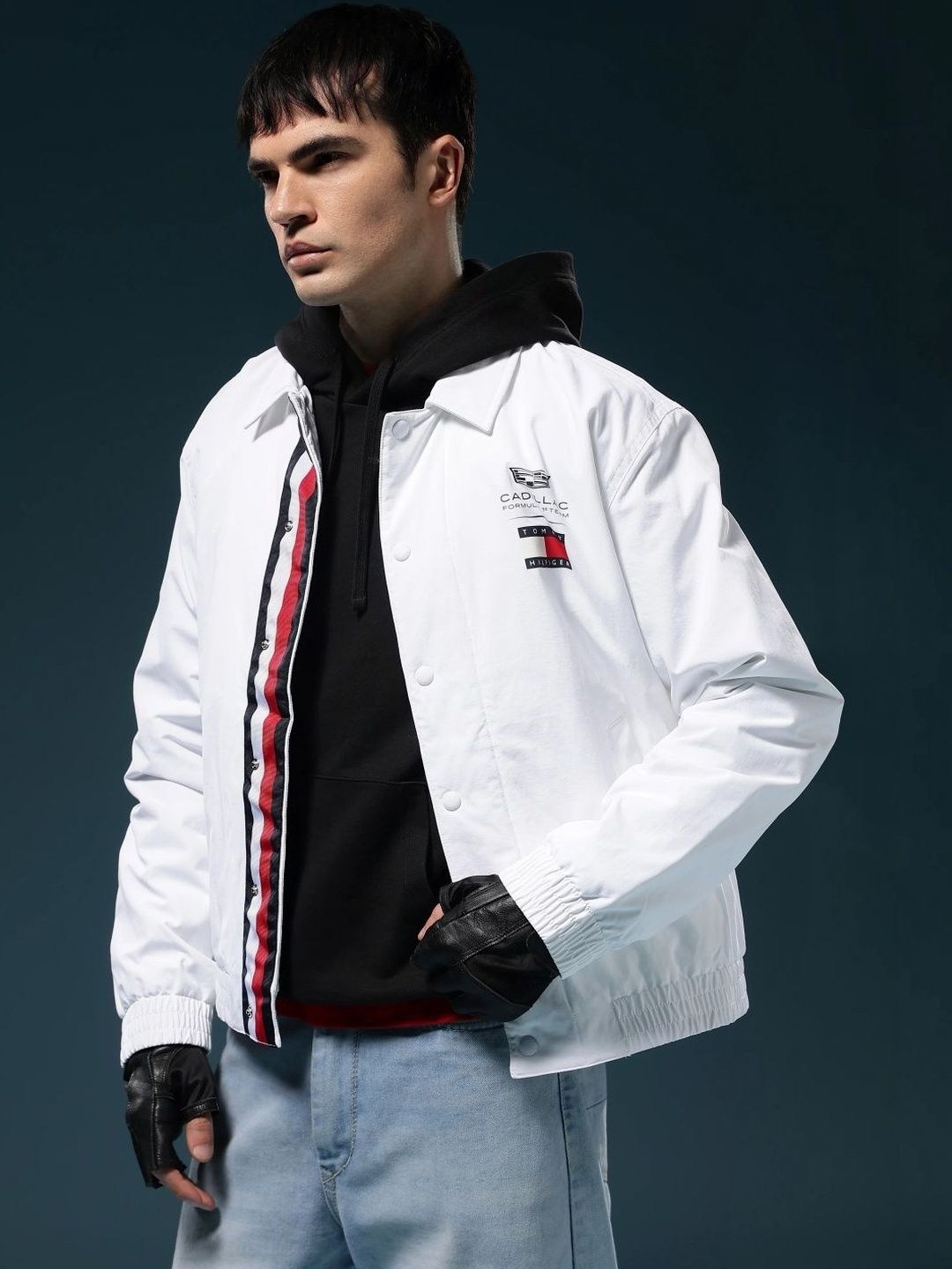 Tommy Hilfiger F1 Cadillac Logo Regular Fit Nylon Jacket