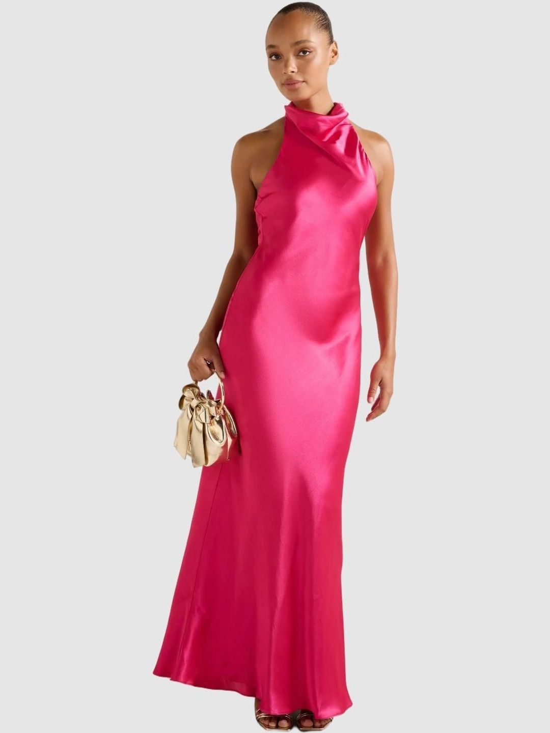 Halter Neck Sheath Maxi Dress