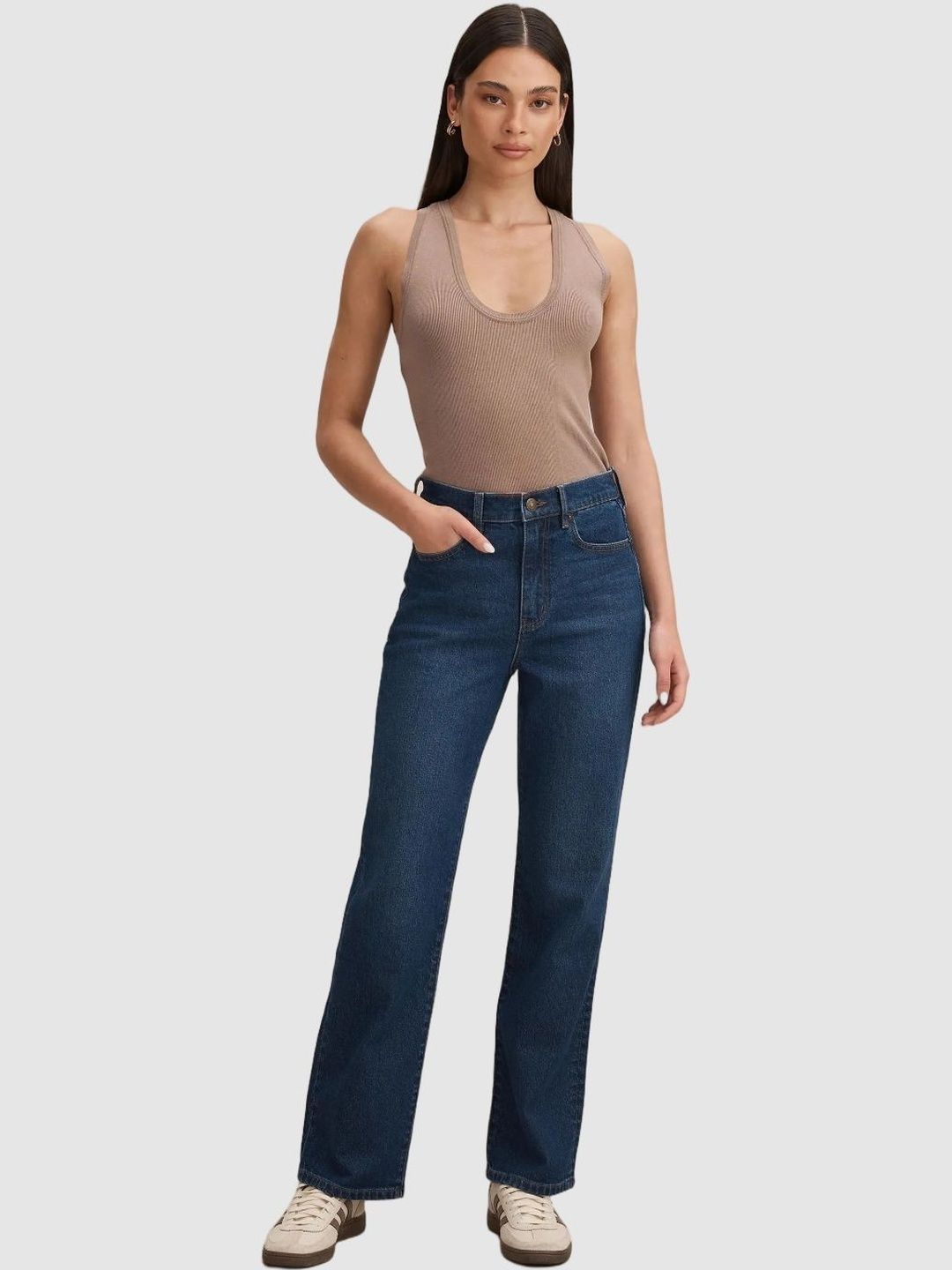 Straight Fit High-Rise Stretchable Jeans