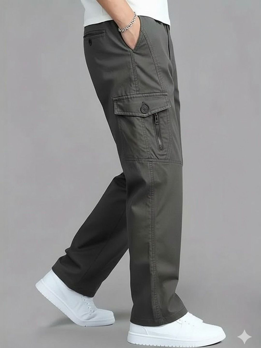 La Pajaro La Pajaro Men Relaxed Easy Wash Cargos Trousers