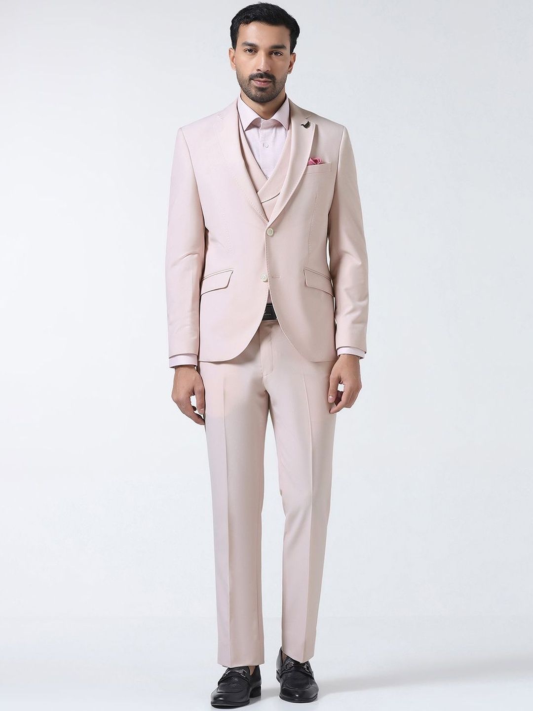 Blackberrys Blackberrys Men Slim-Fit Single-Breasted Three-Piece Suits