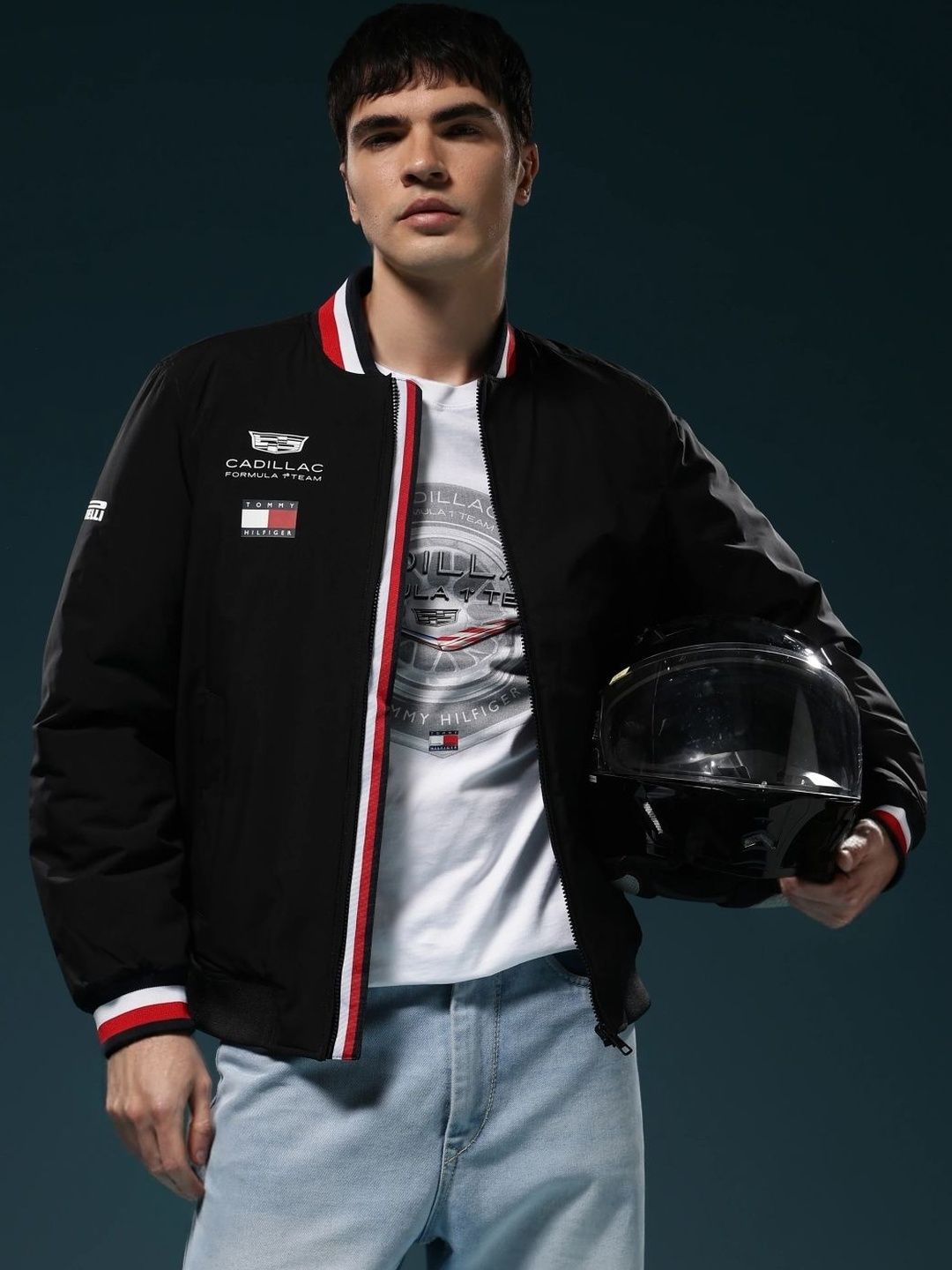 Tommy Hilfiger F1 Cadillac Typographic Regular Fit Polyester Jacket