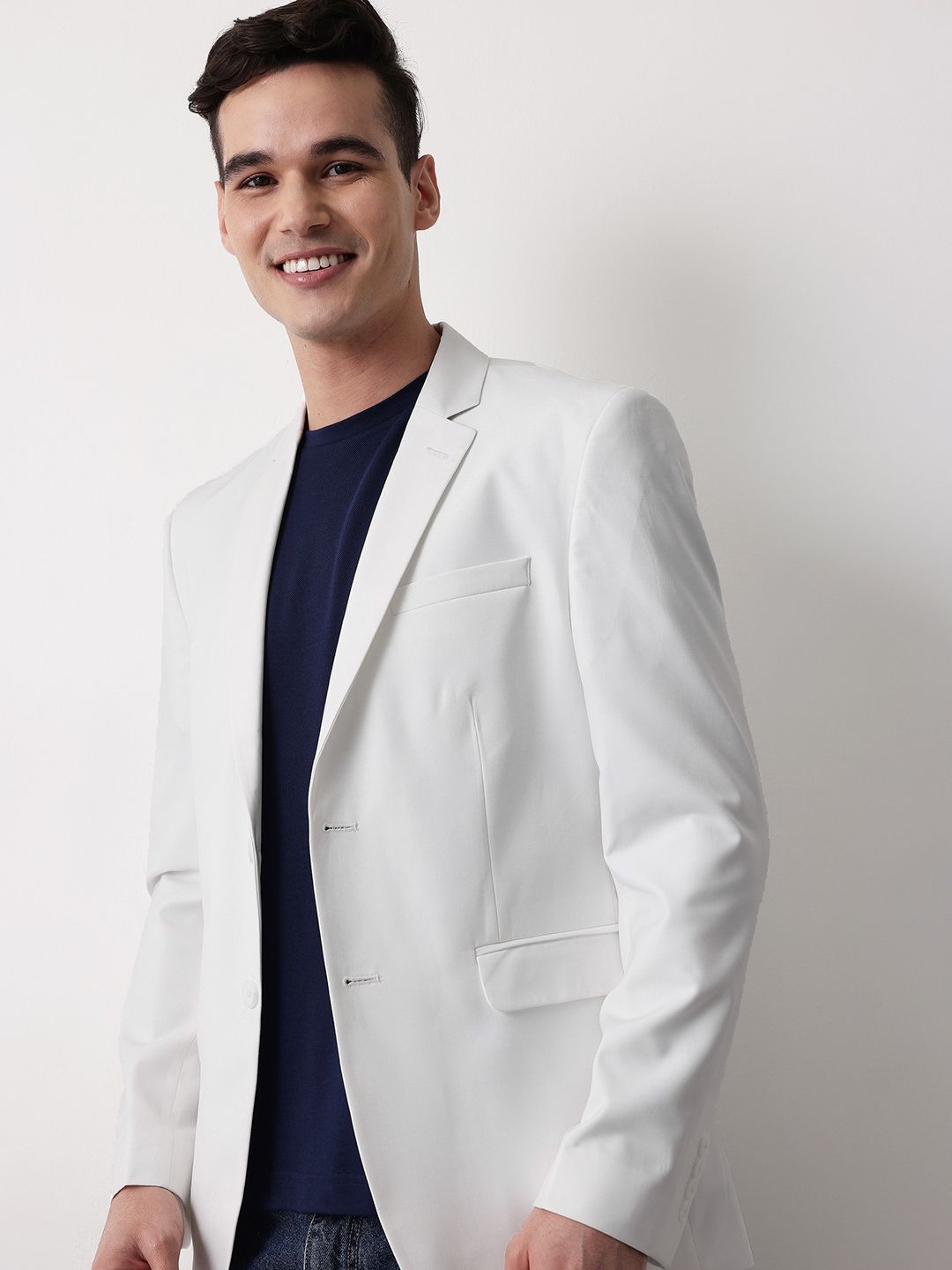 Mast & Harbour Notched Lapel Collar Single Breasted Blazer