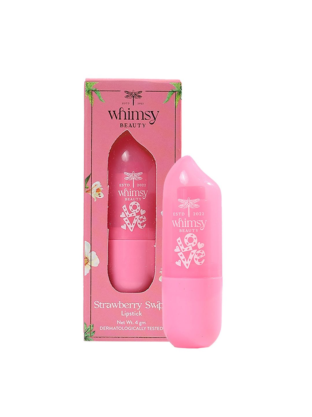 Whimsy Beauty Strawberry Swipe Lipstick - Pink  - 4 g