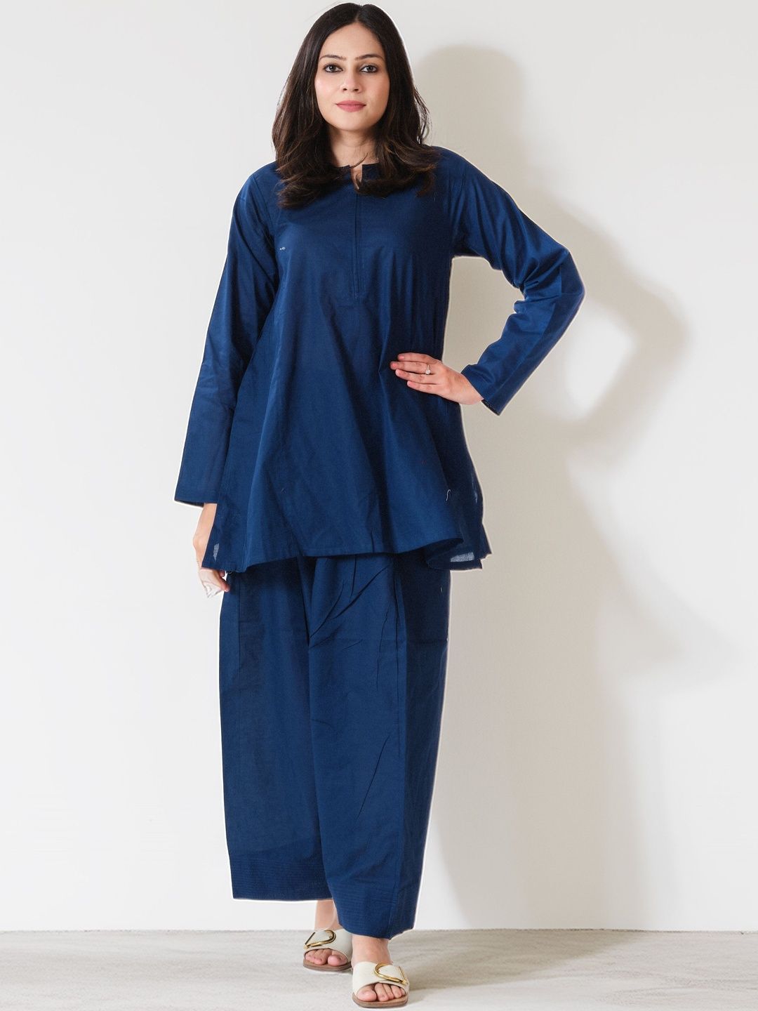 Royal Export Women Regular Chanderi Silk Kurta with Pyjamas