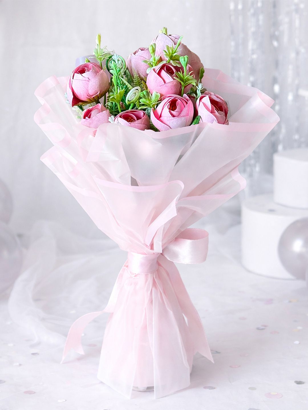 *＊Flower＊*ページ Buy Art Street Pink Rose Artificial Flower - Artificial Flowers