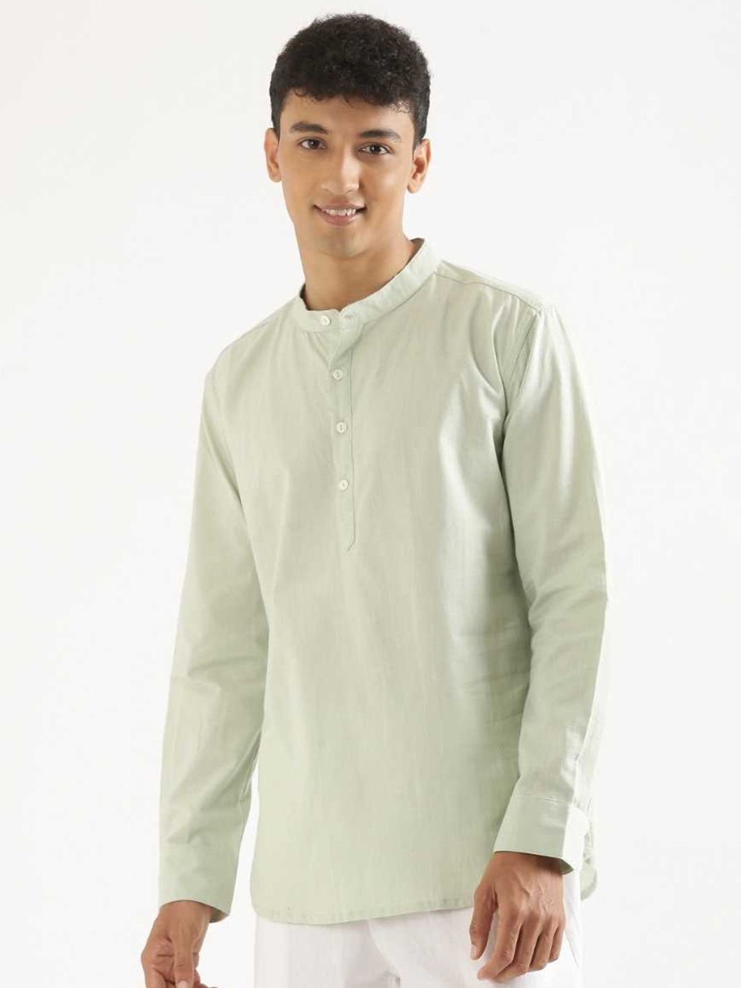 SAADAA Mandarin Collar Straight Kurta