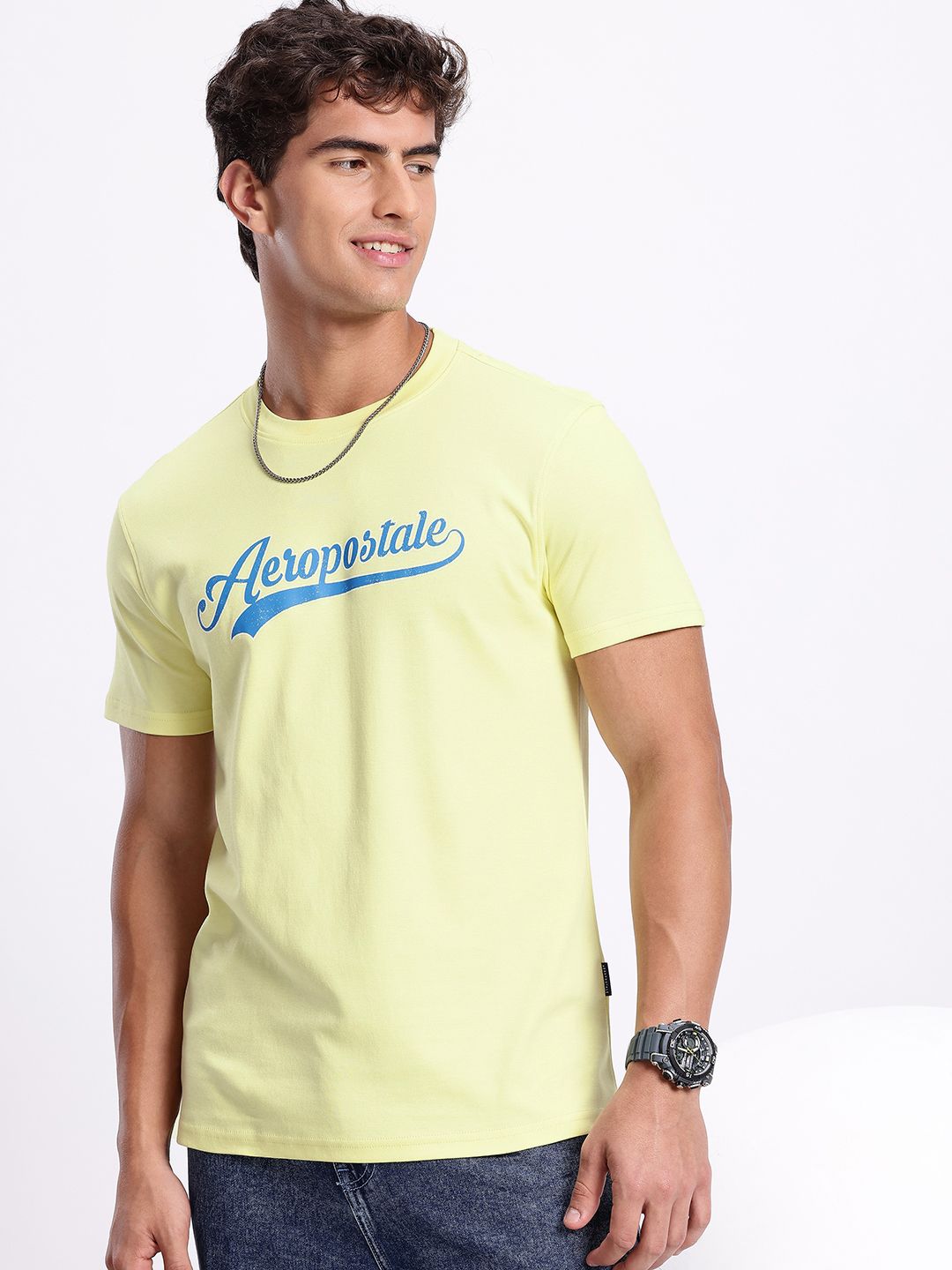 Aeropostale Brand Logo Printed Pure Cotton T-shirt