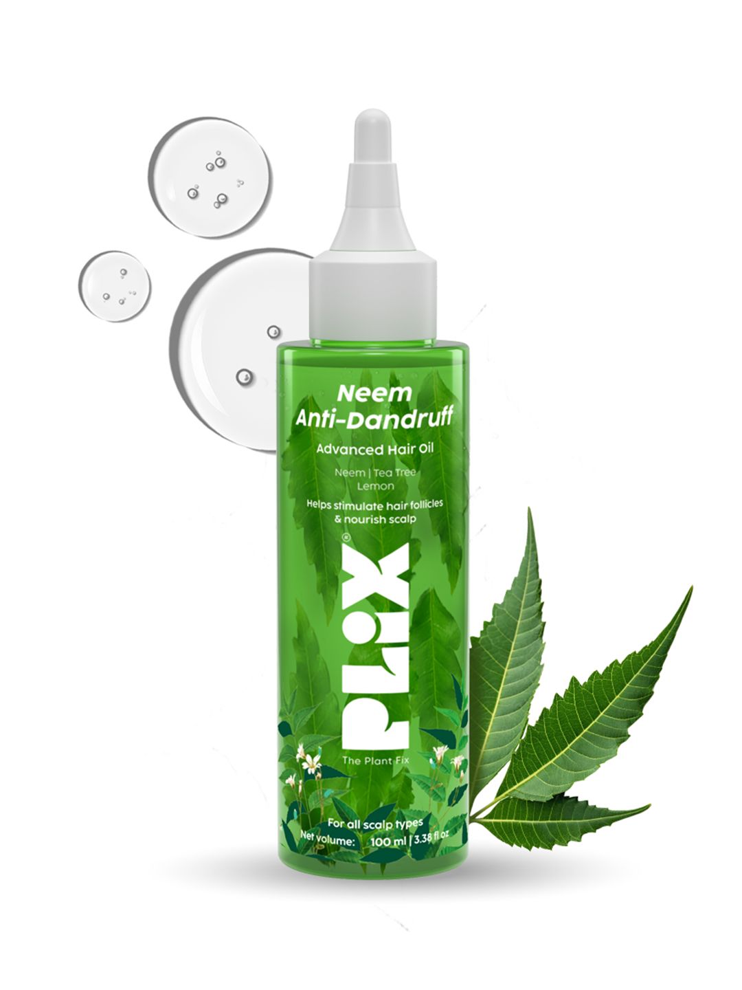PLIX THE PLANT FIX PLIX THE PLANT FIX Neem Anti-Dandruff Advanced Hair Oil - 100ml
