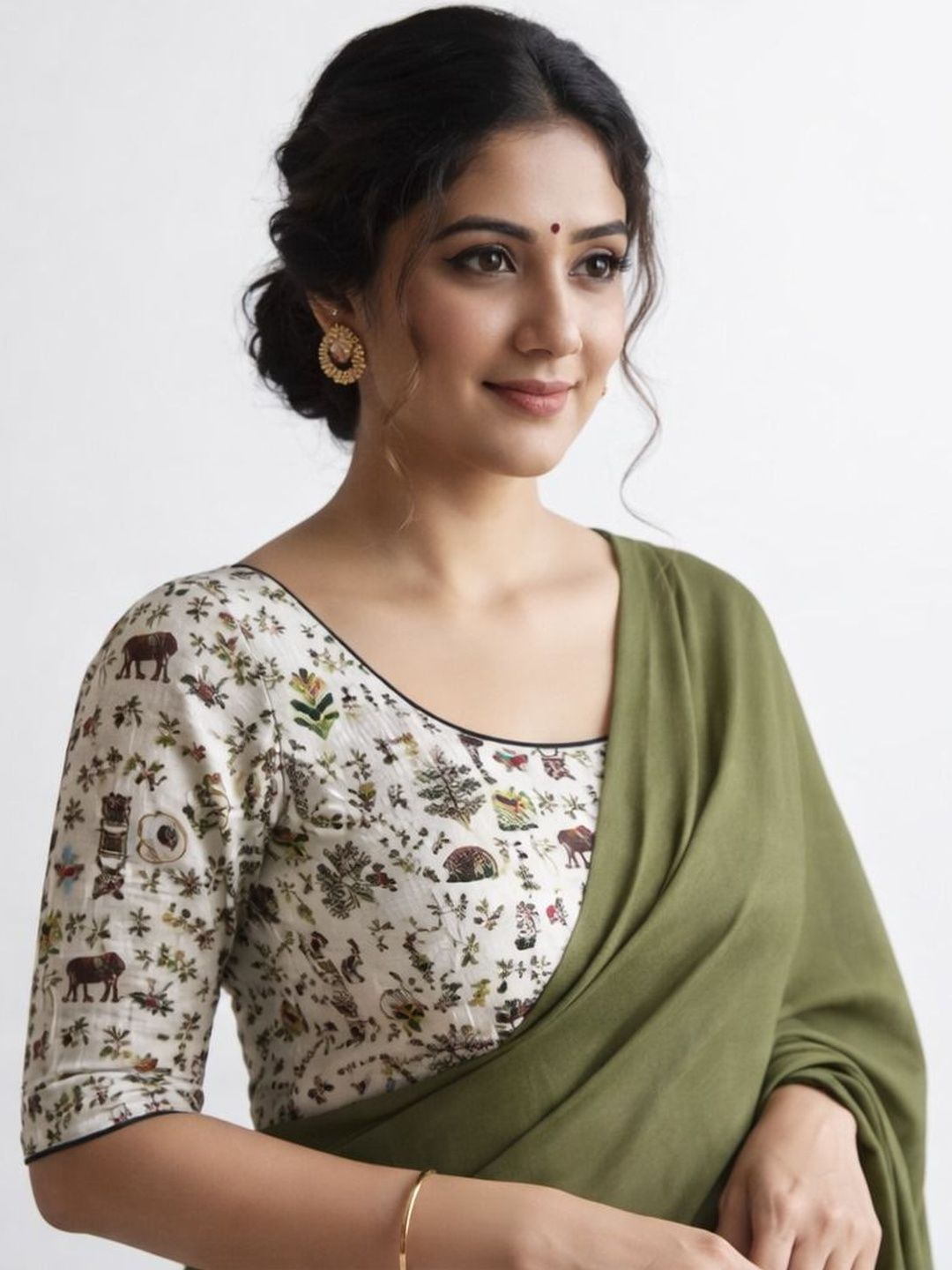 PAL HANDICRAFT PAL HANDICRAFT Cotton Printed Saree Blouse