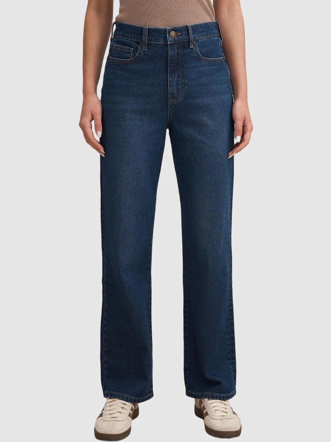 Straight Fit High-Rise Stretchable Jeans