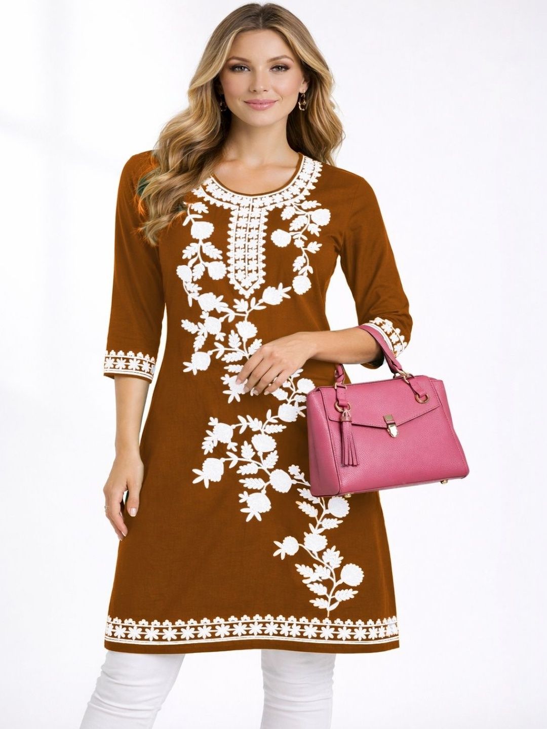 Naida Floral Embroidered Kurti