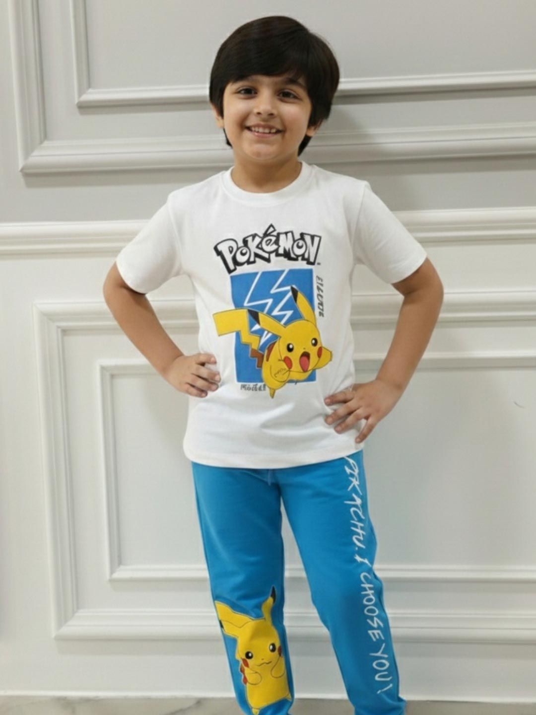 Nap Chief Kids Unisex Pikachu I Choose You Printed Night Suit