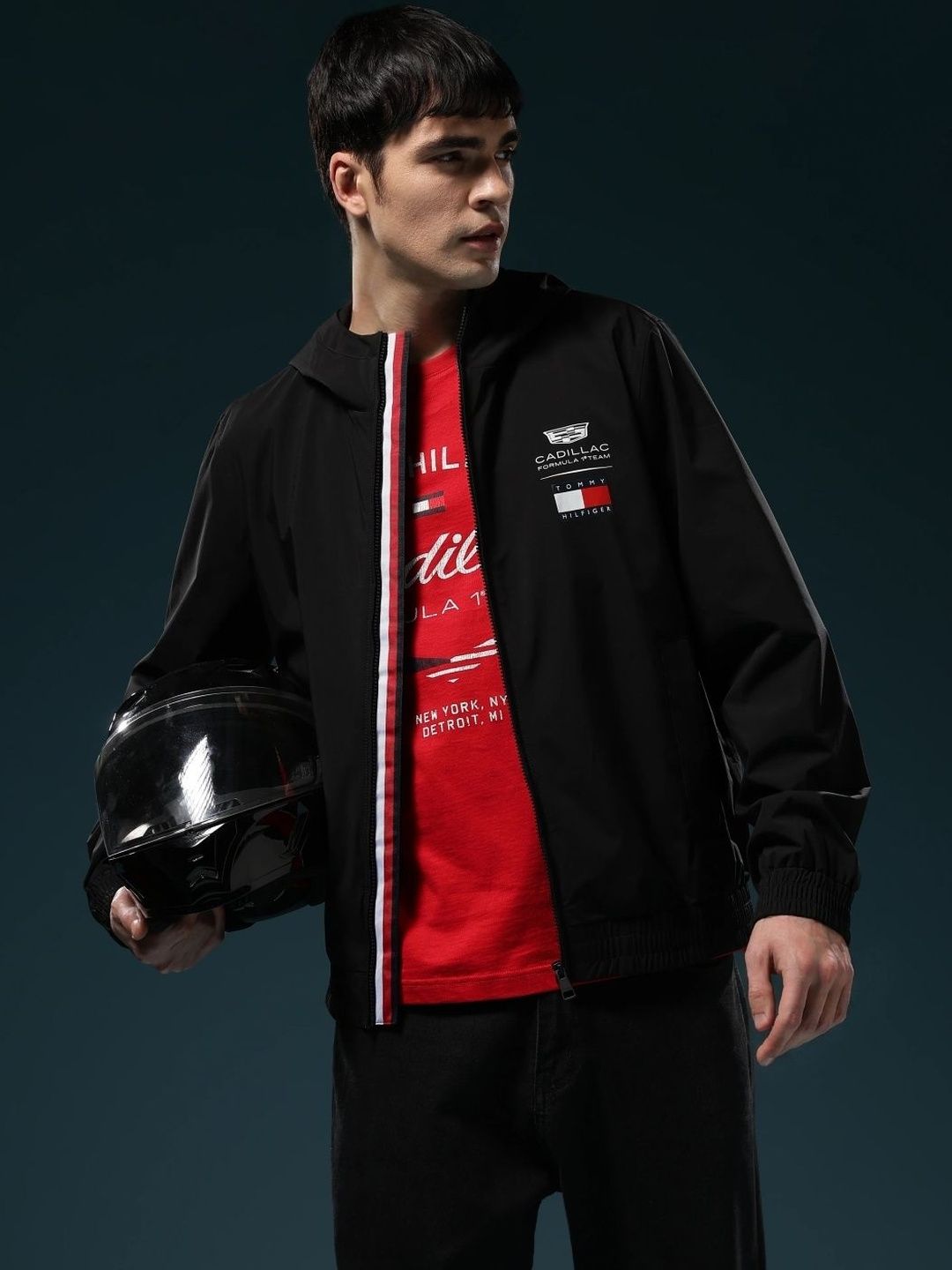 Tommy Hilfiger F1 Cadillac Typographic Regular Fit Polyester Jacket