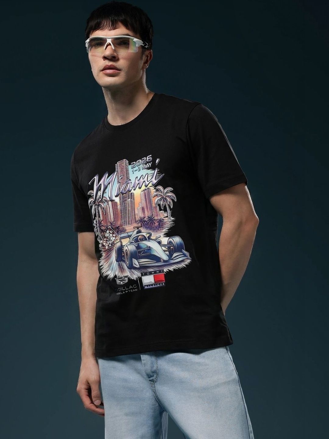 Tommy Hilfiger F1 Cadillac Graphic Regular Fit Cotton T-Shirt