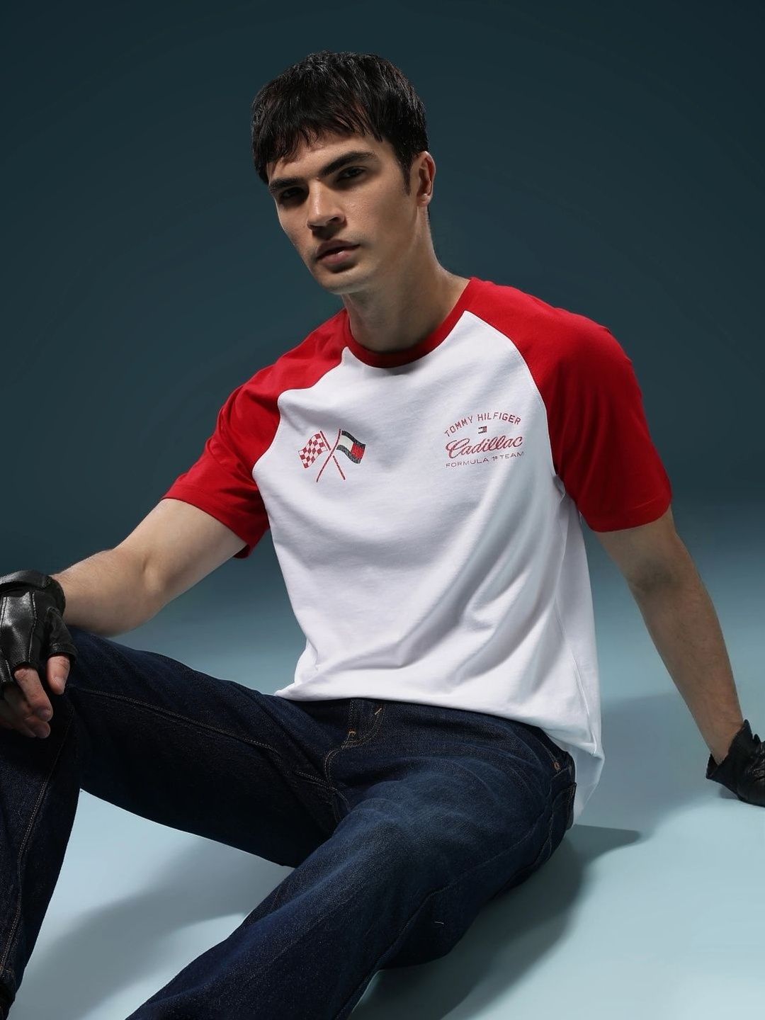 Tommy Hilfiger F1 Cadillac Colorblock Regular Fit Cotton T-Shirt