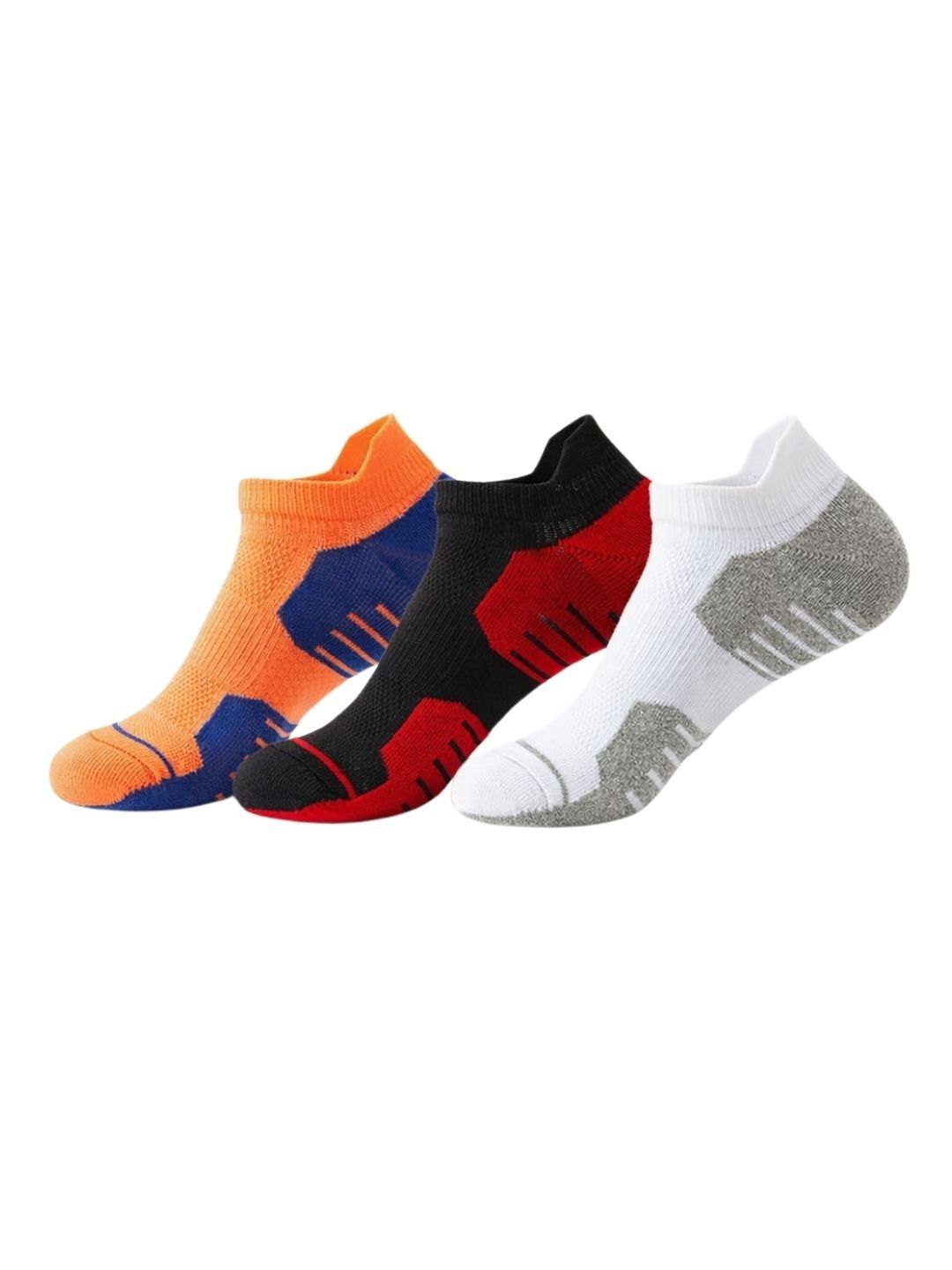 iSWEVEN Unisex Pack of 3 Cotton Blend Patterned Shoe Liners Socks