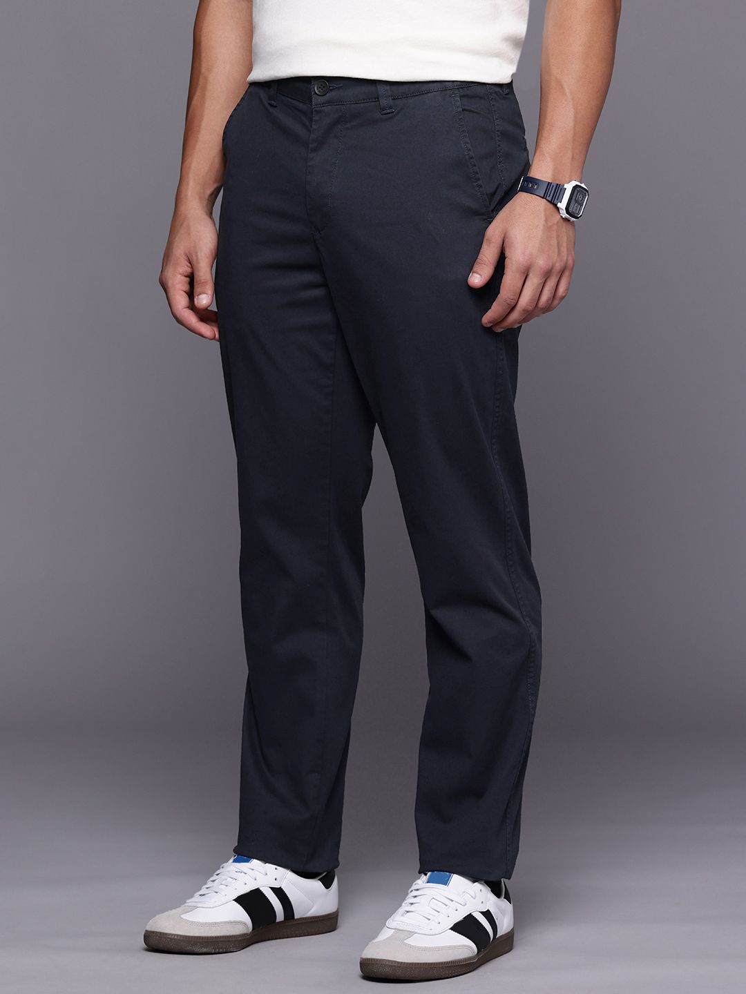 Men Chinos  Casual Trousers Louis Philippe Jeans Men Chinos  Casual Trousers