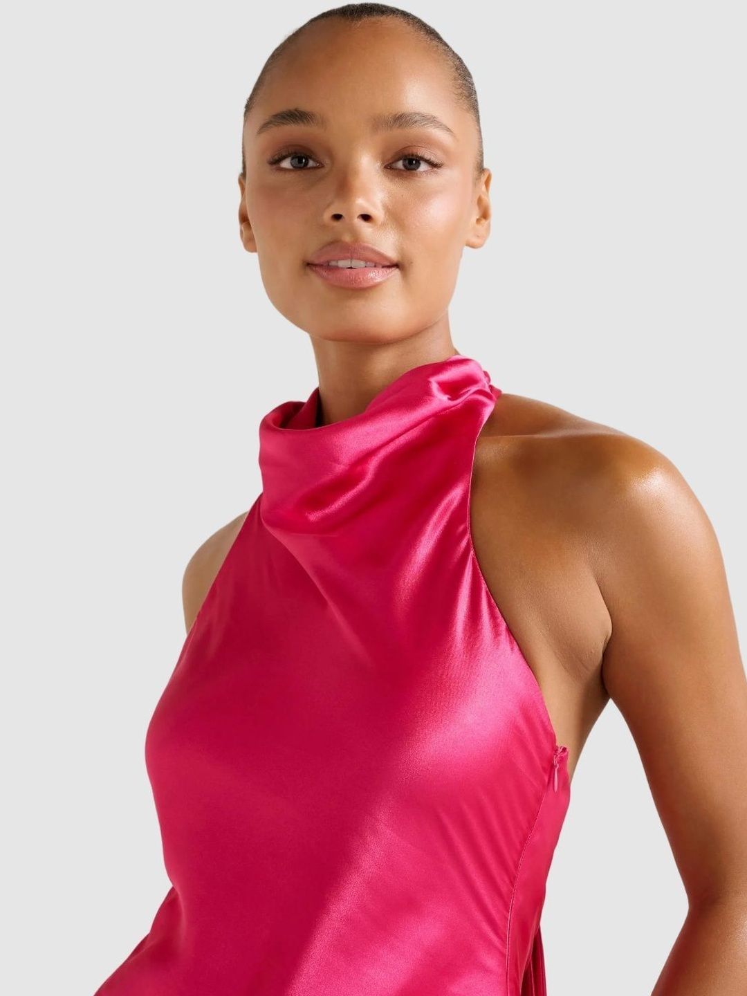 Halter Neck Sheath Maxi Dress