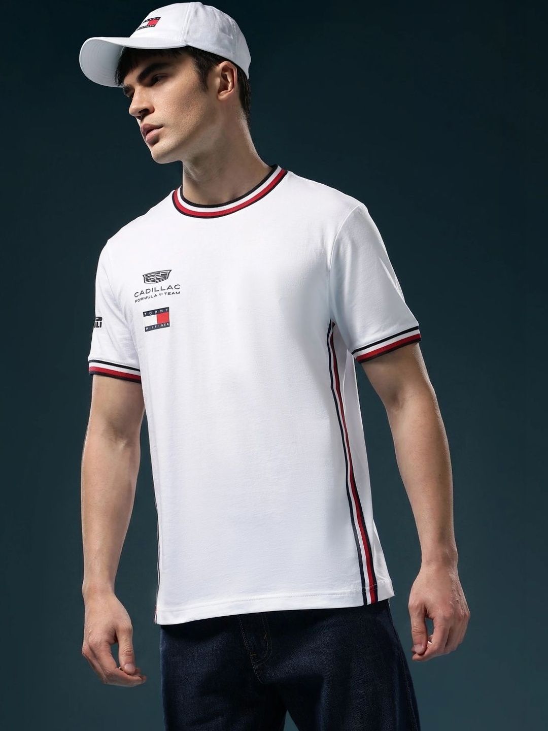 Tommy Hilfiger F1 Cadillac Typographic Regular Fit Cotton T-Shirt