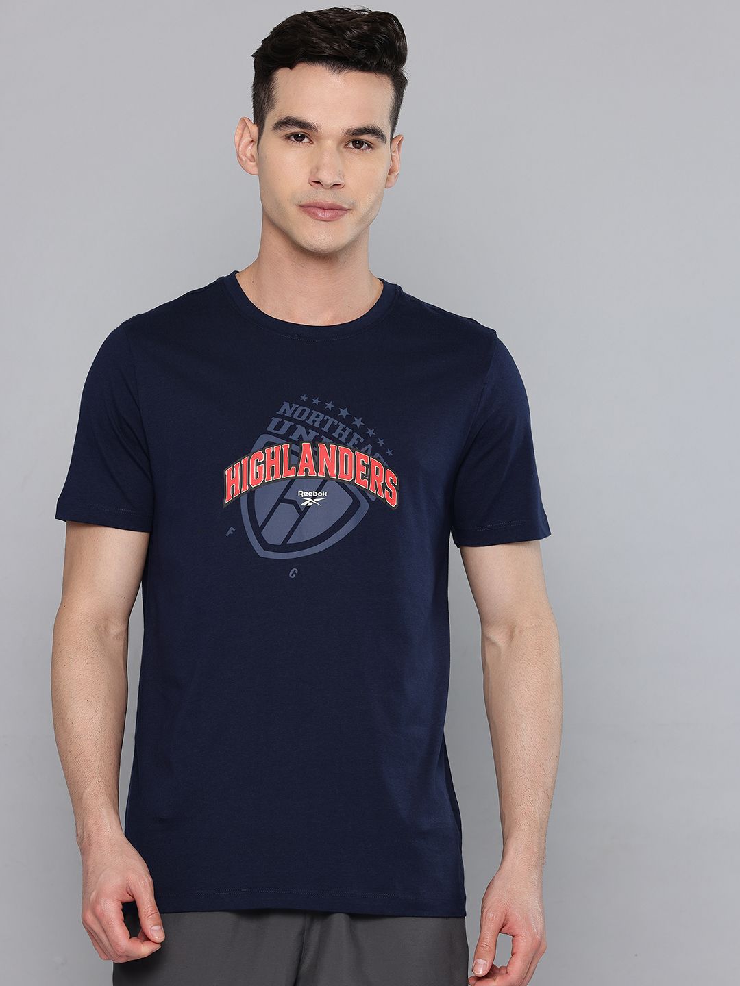 Reebok Typography Printed  Pure Cotton T-shirt