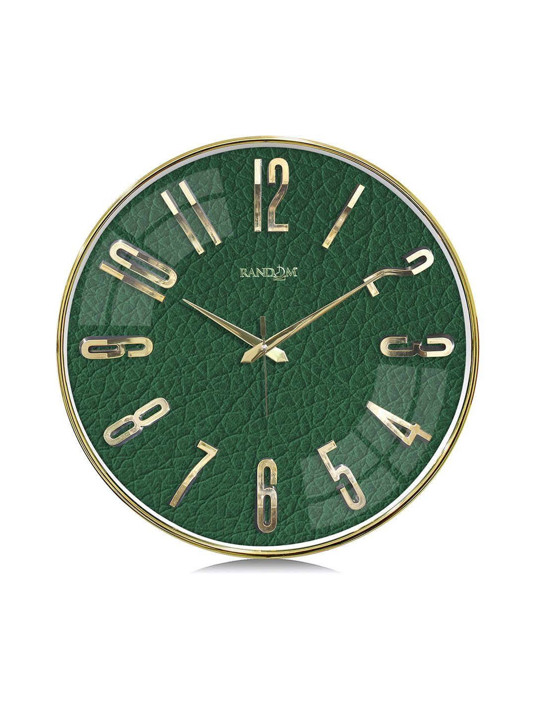 RANDOM Multicoloured & Green Textured Contemporary Wall Clock
