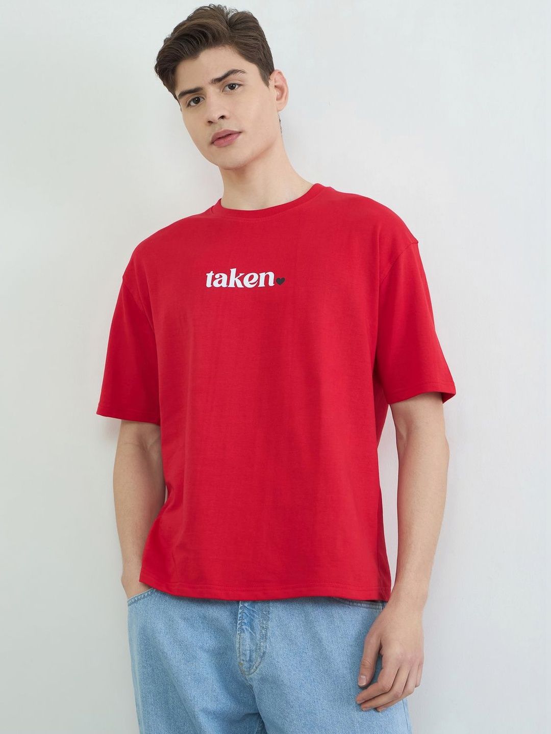 Styli Valentine Collection Men  Oversize Fit Statement Tee