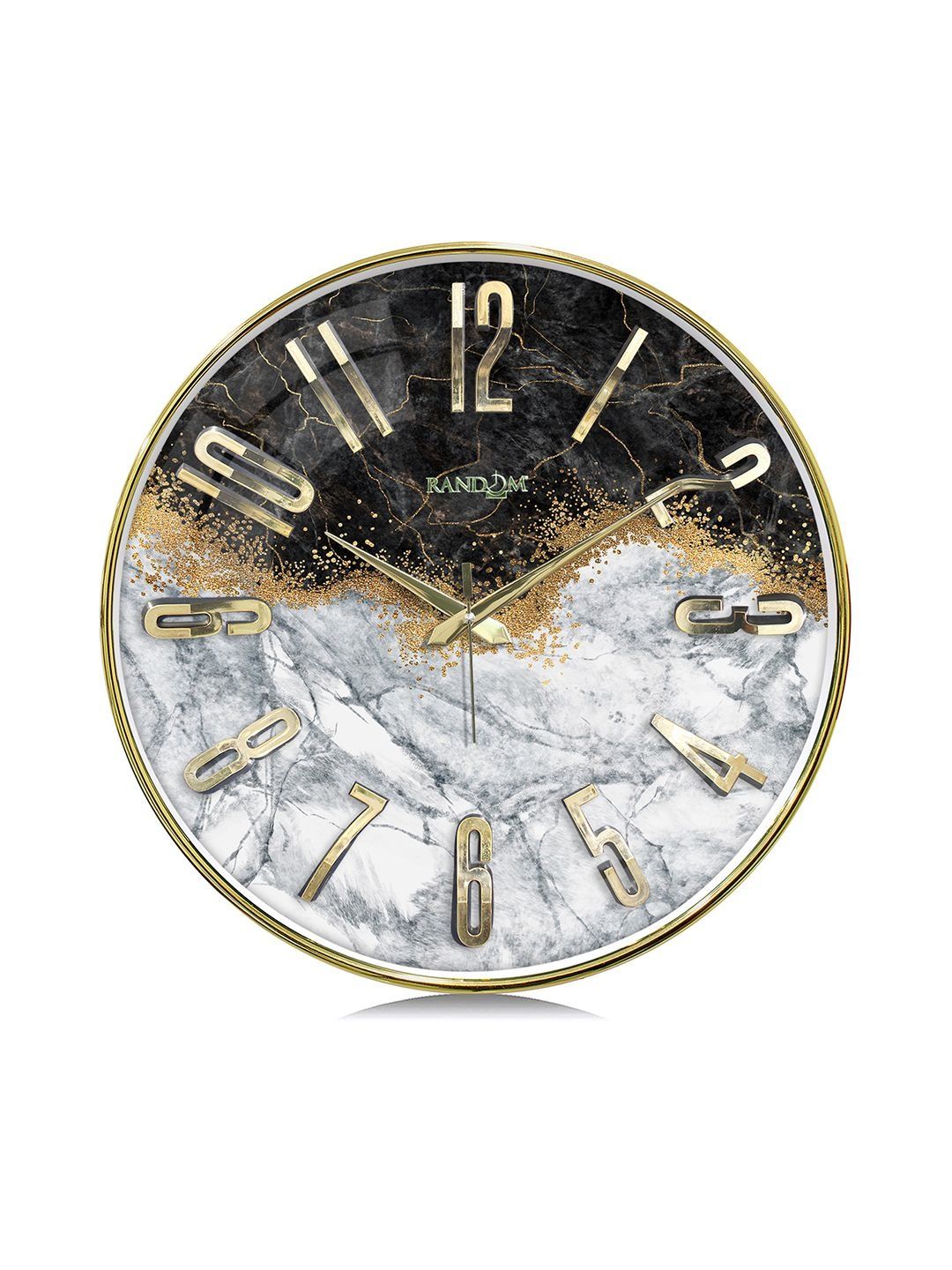 RANDOM Multicoloured & Black Textured Wall Clock