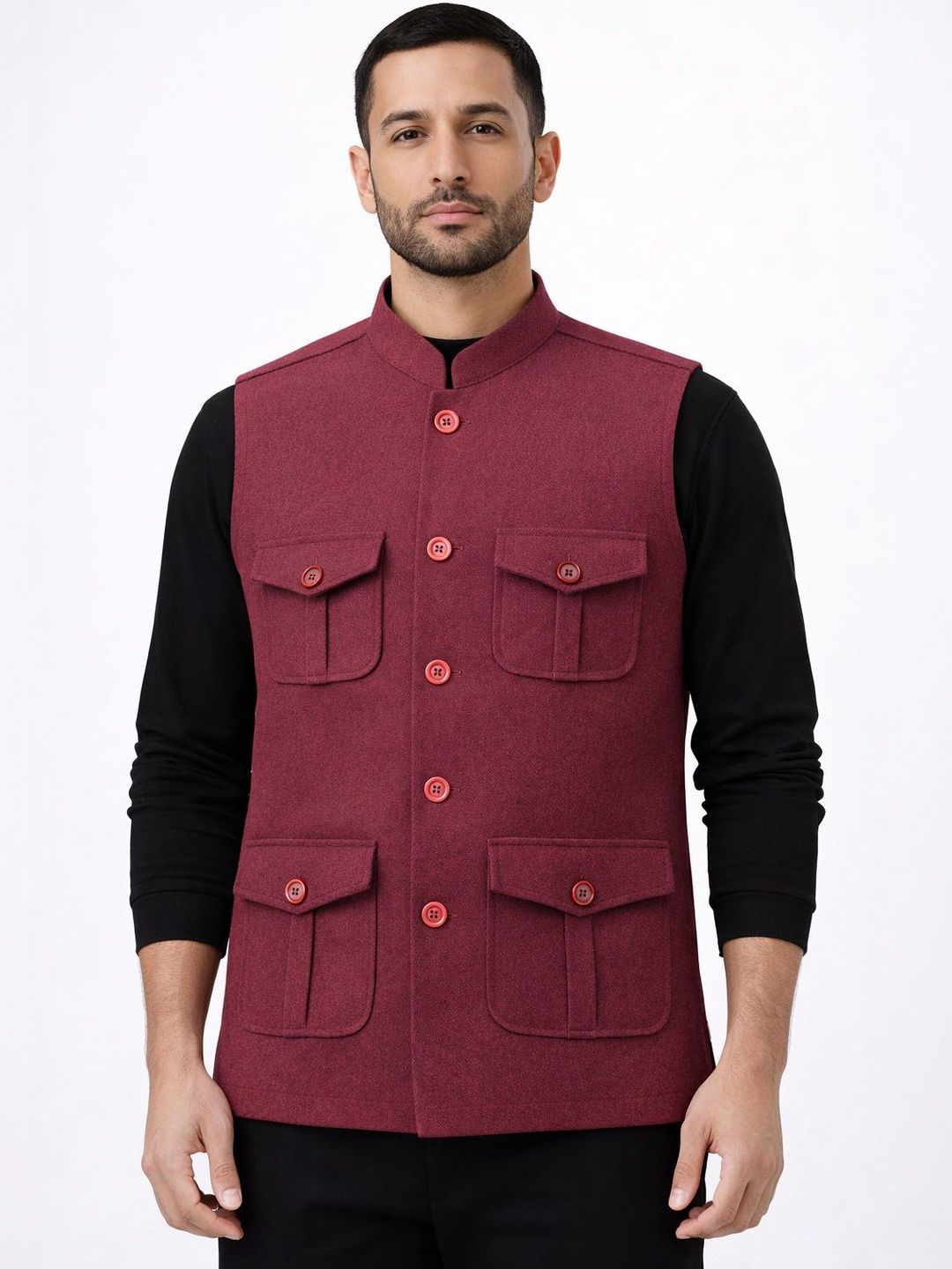 Latest Chikan Garments Mendarian Collar Neck Jacket