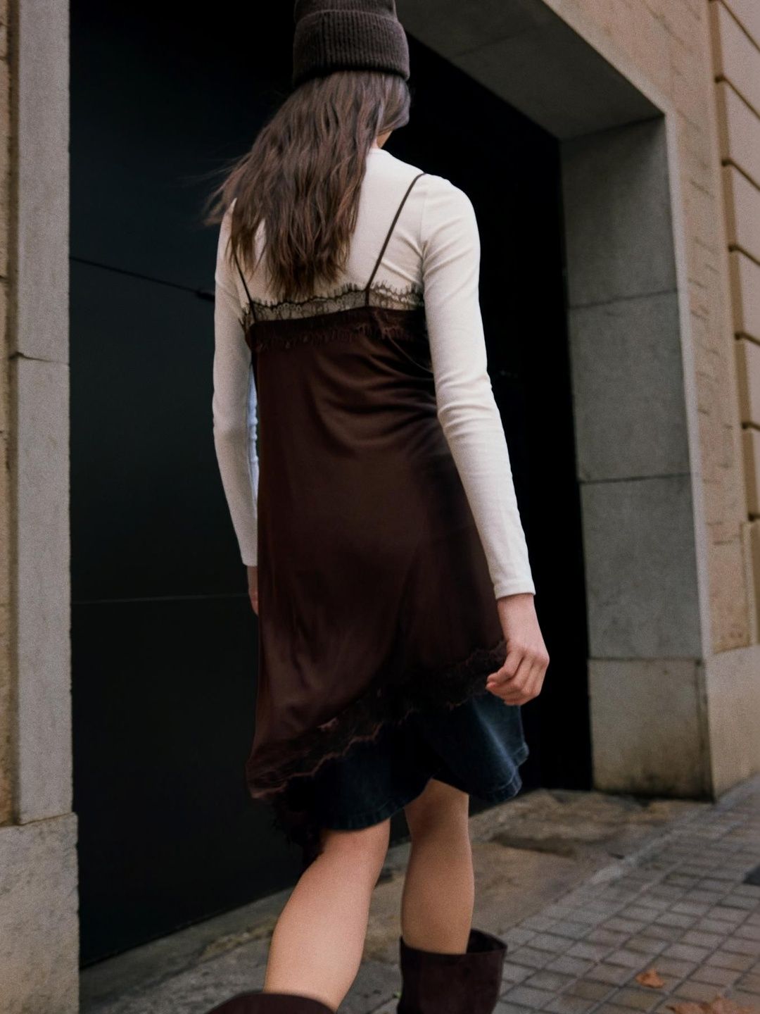 Lace tulle mini dress