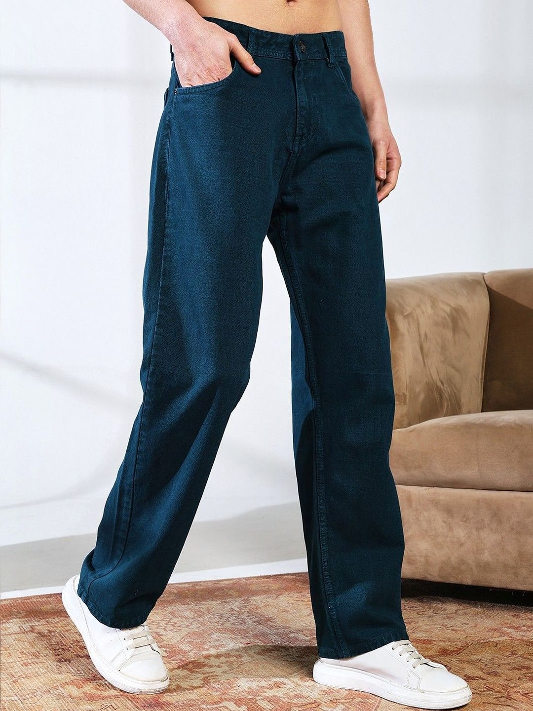 DENIMLOOK Men Jean Relaxed Fit Mid-Rise Stretchable Jeans