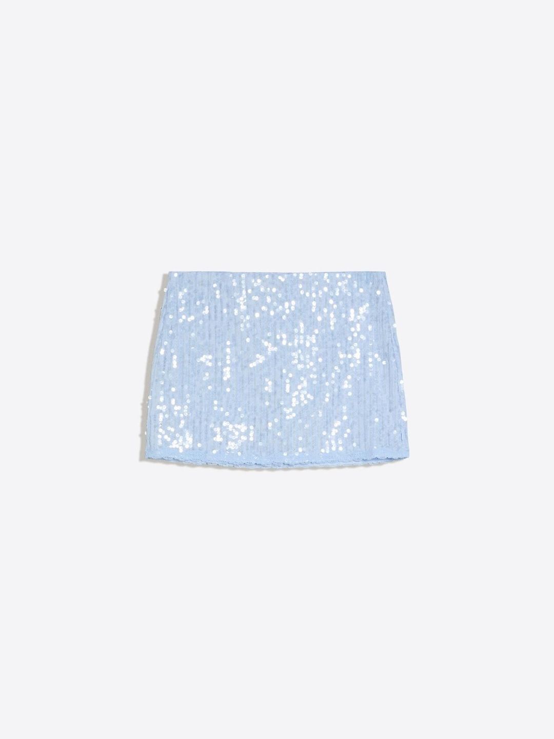 Lace sequin mini skirt