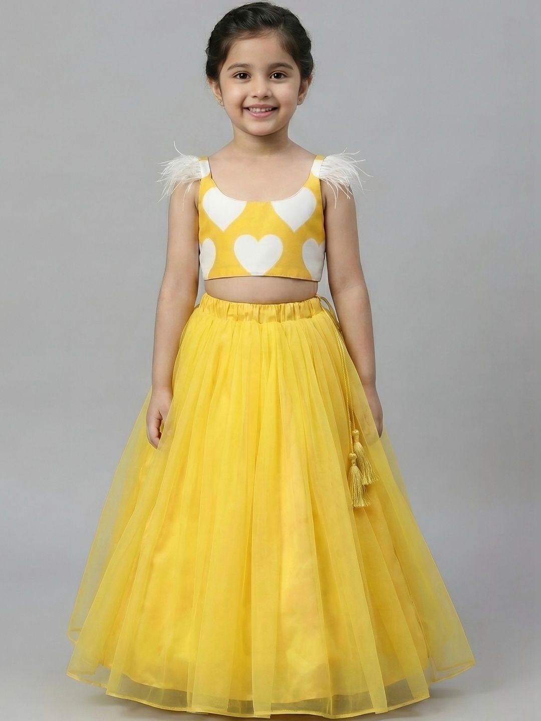 KidsFlower Girls Printed Ready to Wear Lehenga &