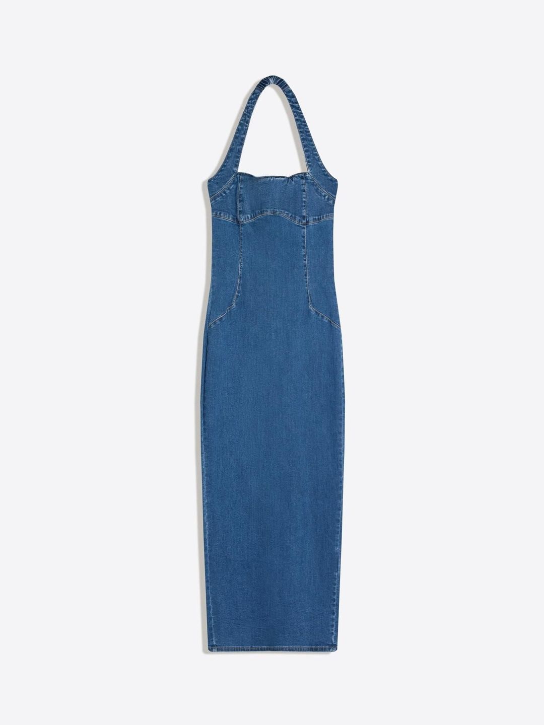 Denim midi dress