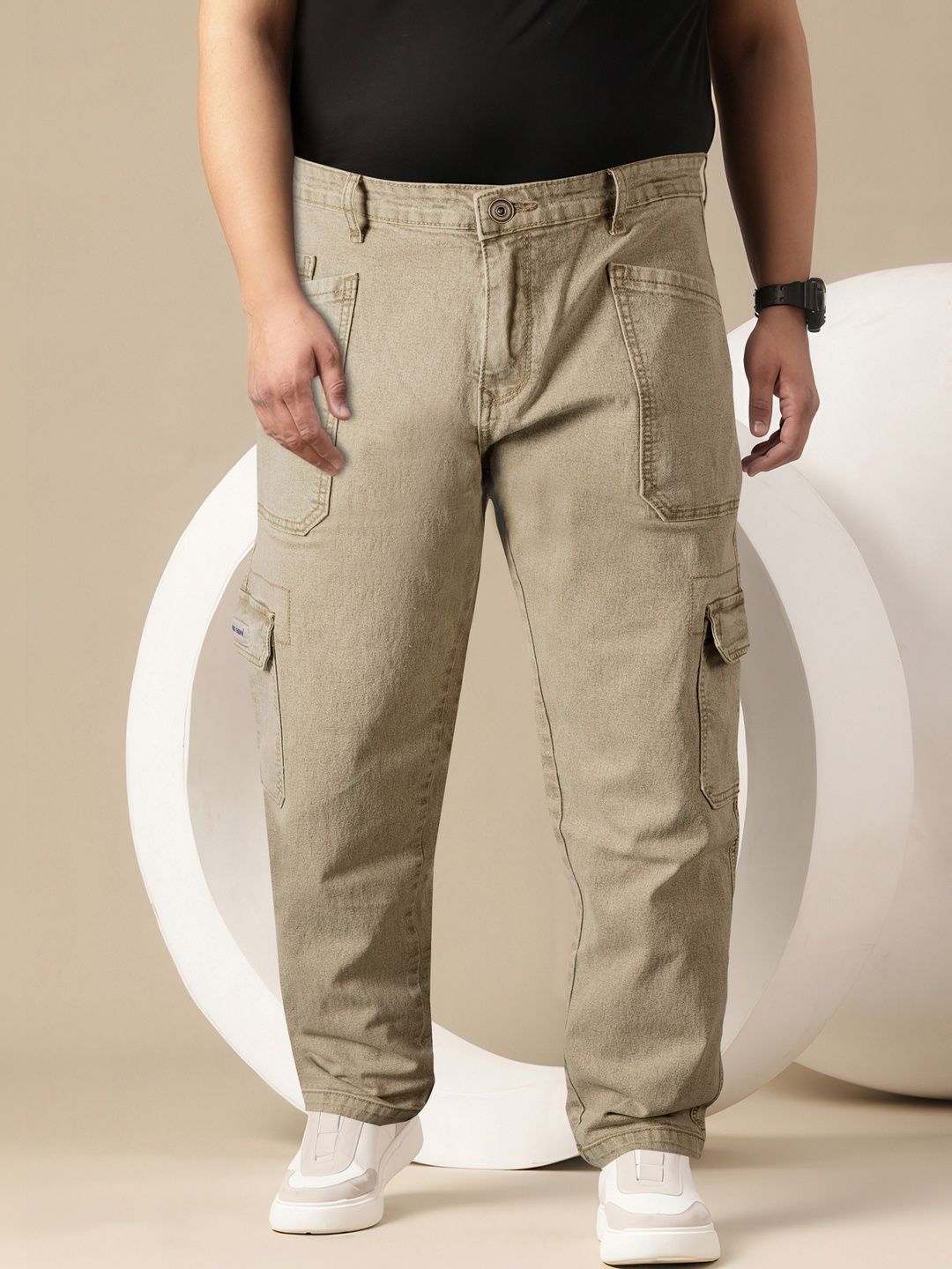 RIG BONE Men Loose Relaxed Fit Mid-Rise Stretchable Jeans