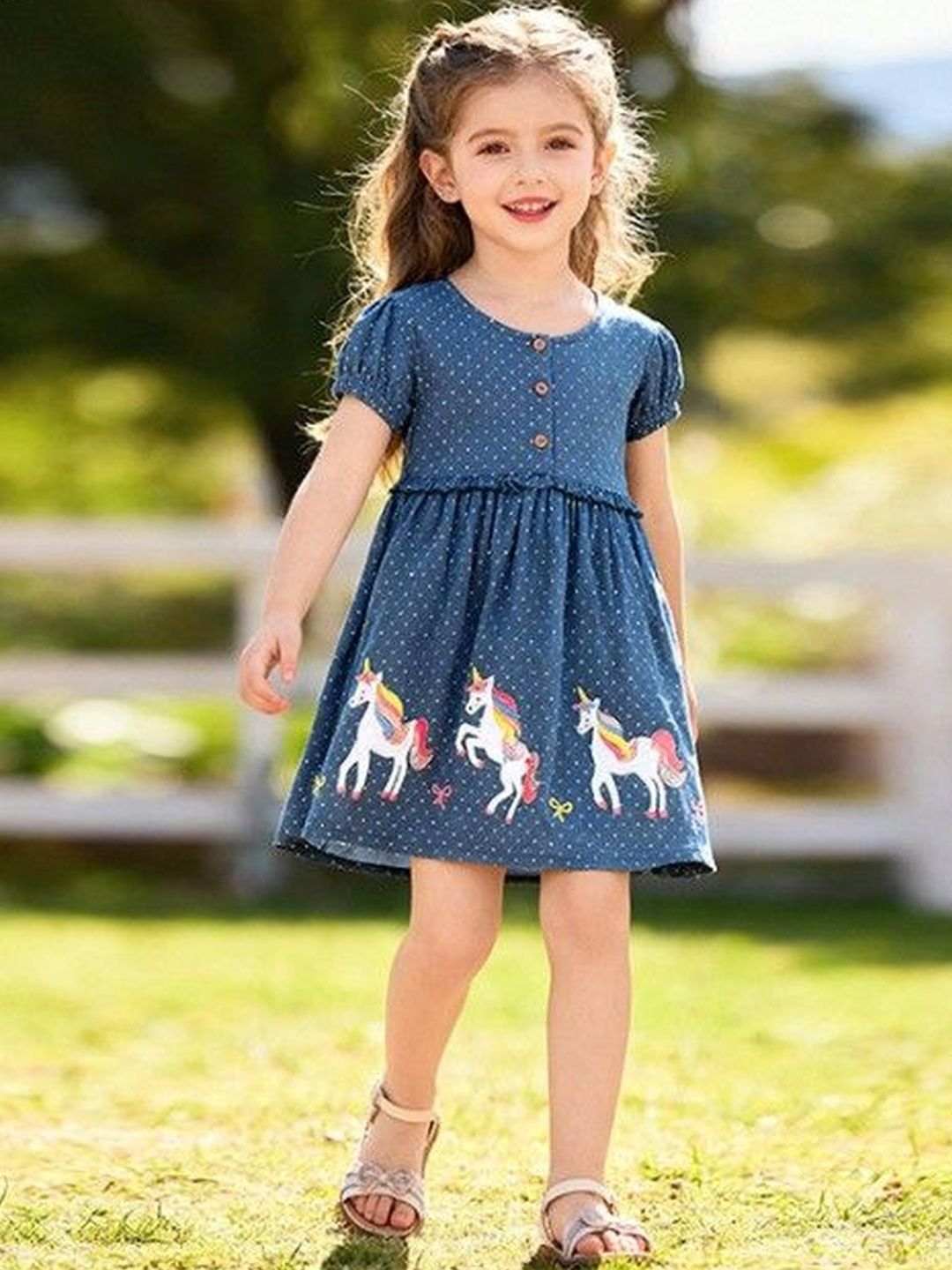 トップス ans dotsloevner MINI DRESS BLUE Blue Dot Dresses - Buy Blue Dot Dresses online in India