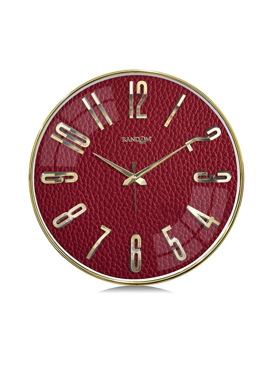 RANDOM Multicoloured & Red Textured Contemporary Wall Clock