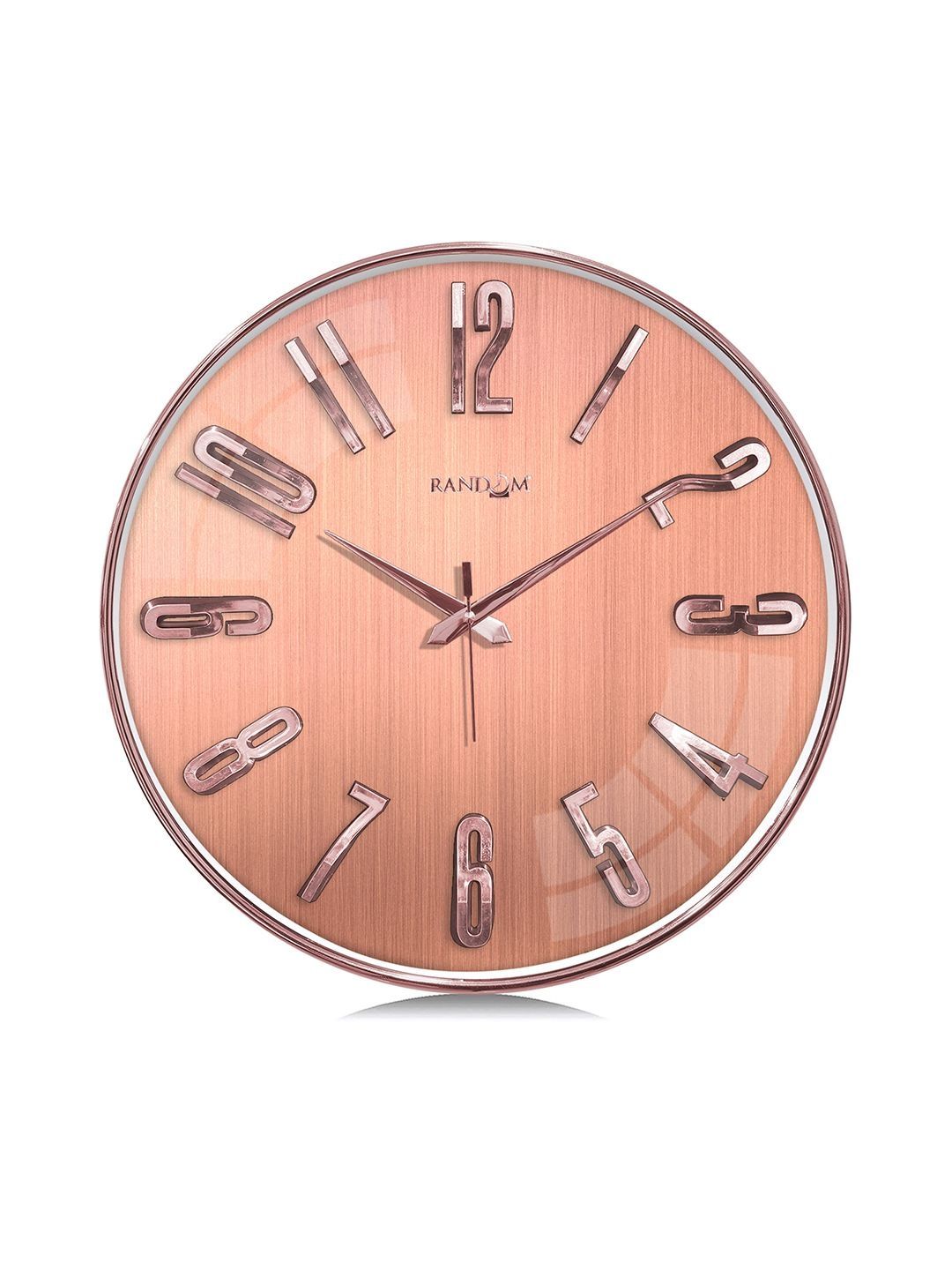 RANDOM Multicoloured & Rose Gold Textured Wall Clock