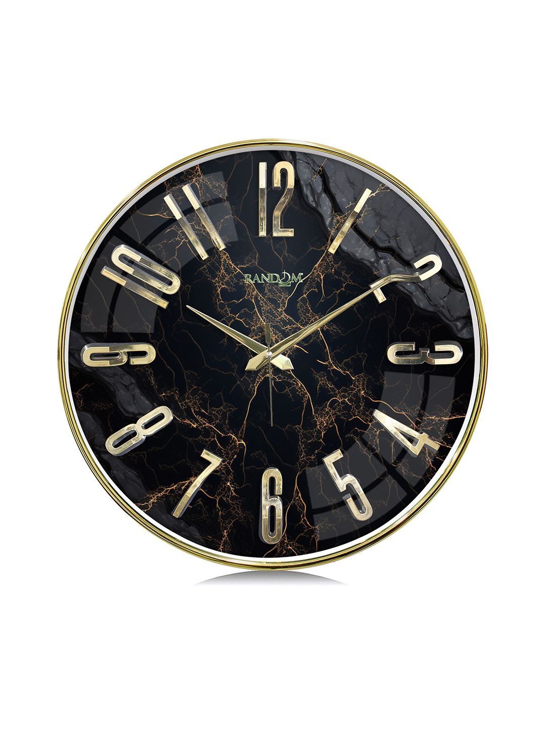 RANDOM Multicoloured & Black Textured Contemporary Wall Clock