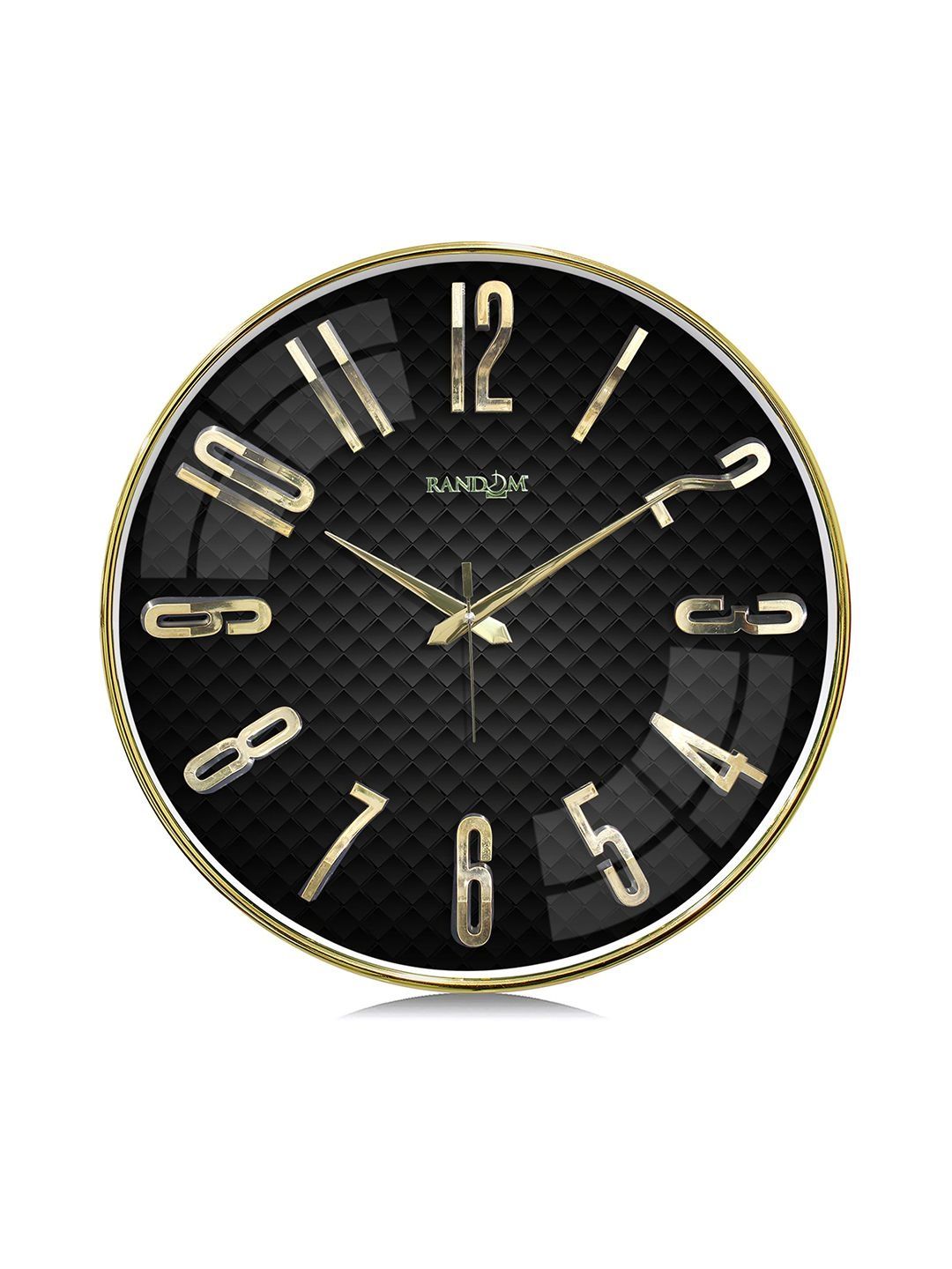RANDOM Multicoloured & Black Textured Contemporary Wall Clock