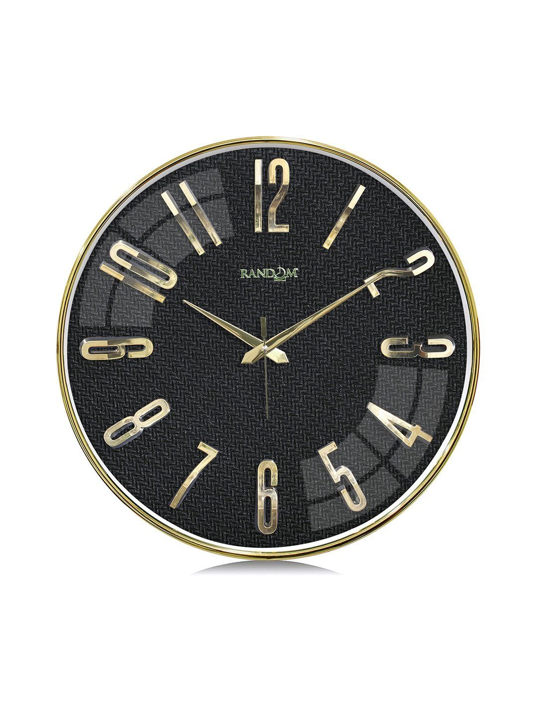 RANDOM Multicoloured & Black Textured Contemporary Wall Clock