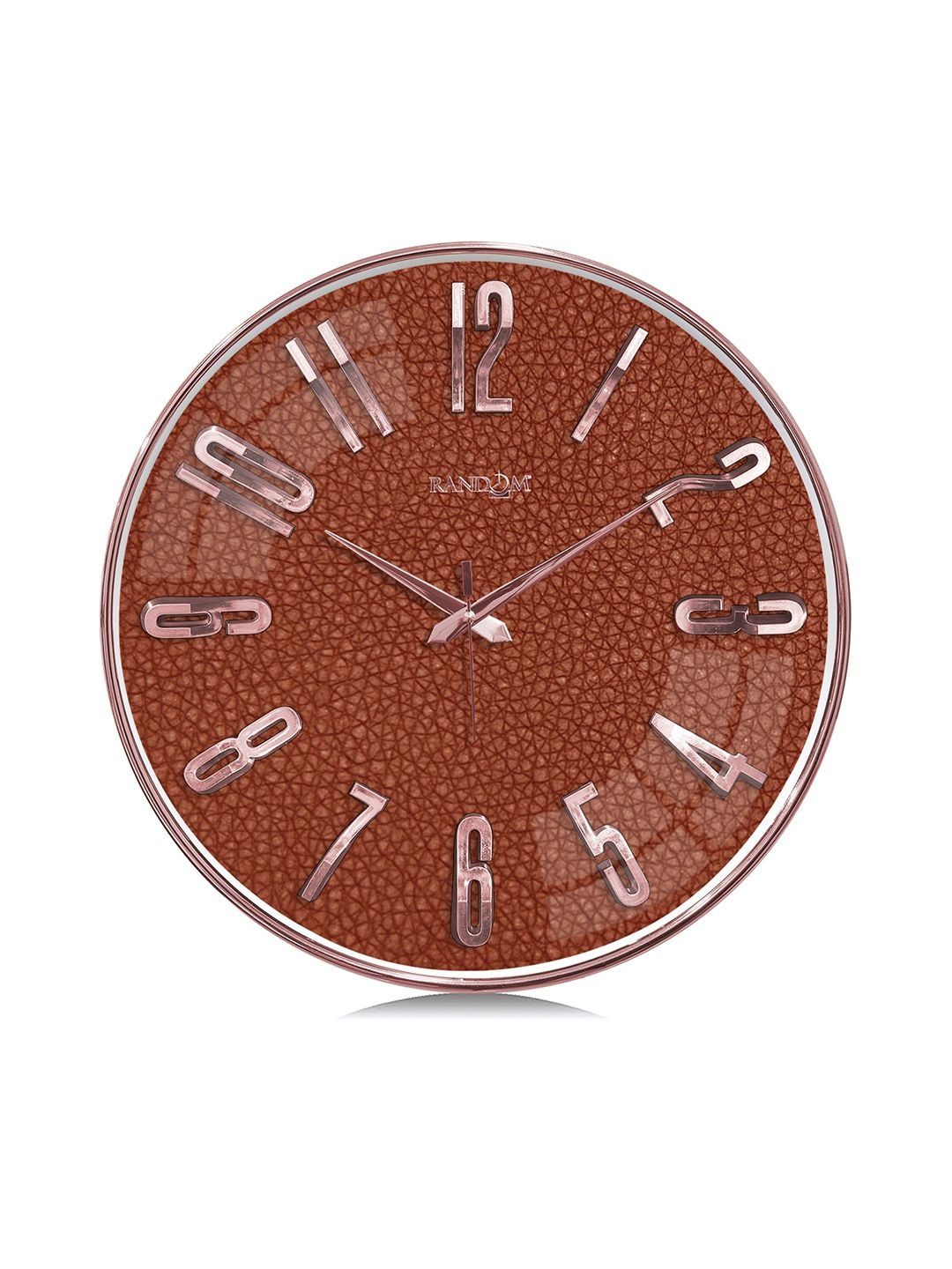 RANDOM Multicoloured & Brown Textured Contemporary Wall Clock