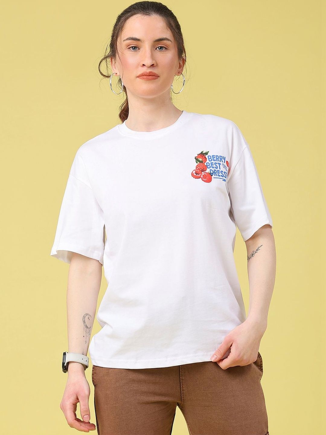 Women Printed T-shirt V-Mart Women Printed T-shirt
