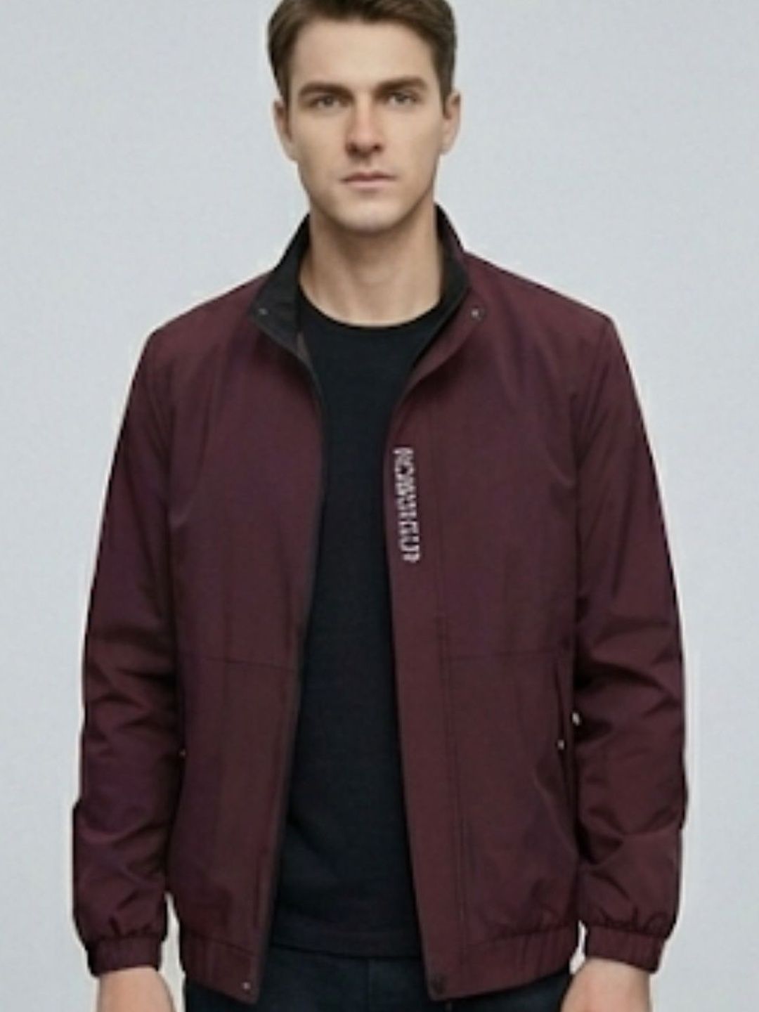MIA FASHION Men Typography Lightweight Woven Jacket