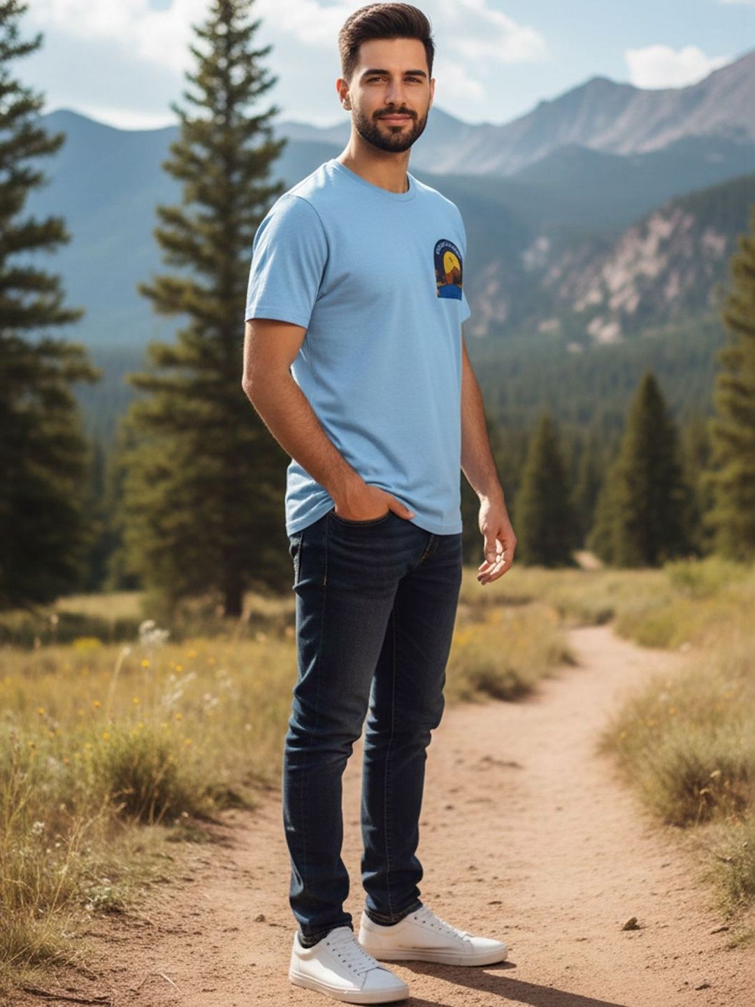 The Roadster Lifestyle Co Printed Cotton Round Neck T-shirt