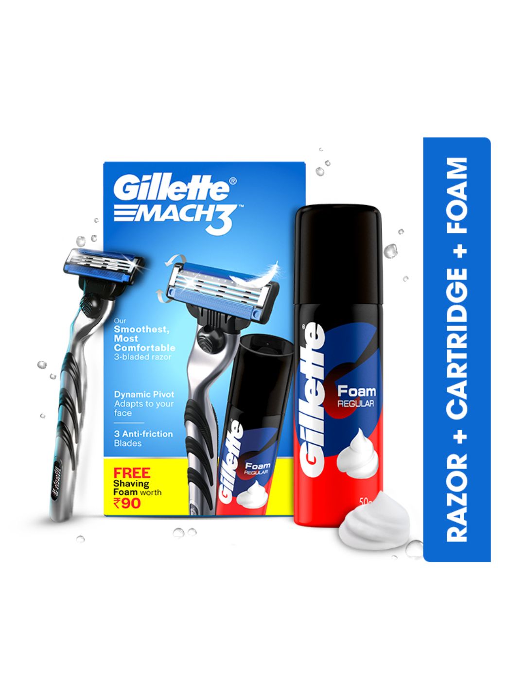 Gillette Gillette Mach3+Foam Gift Pack