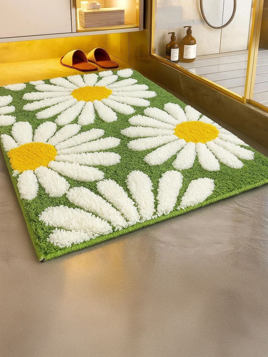 Homio Green & White Anti-Skid 2000 GSM Doormat