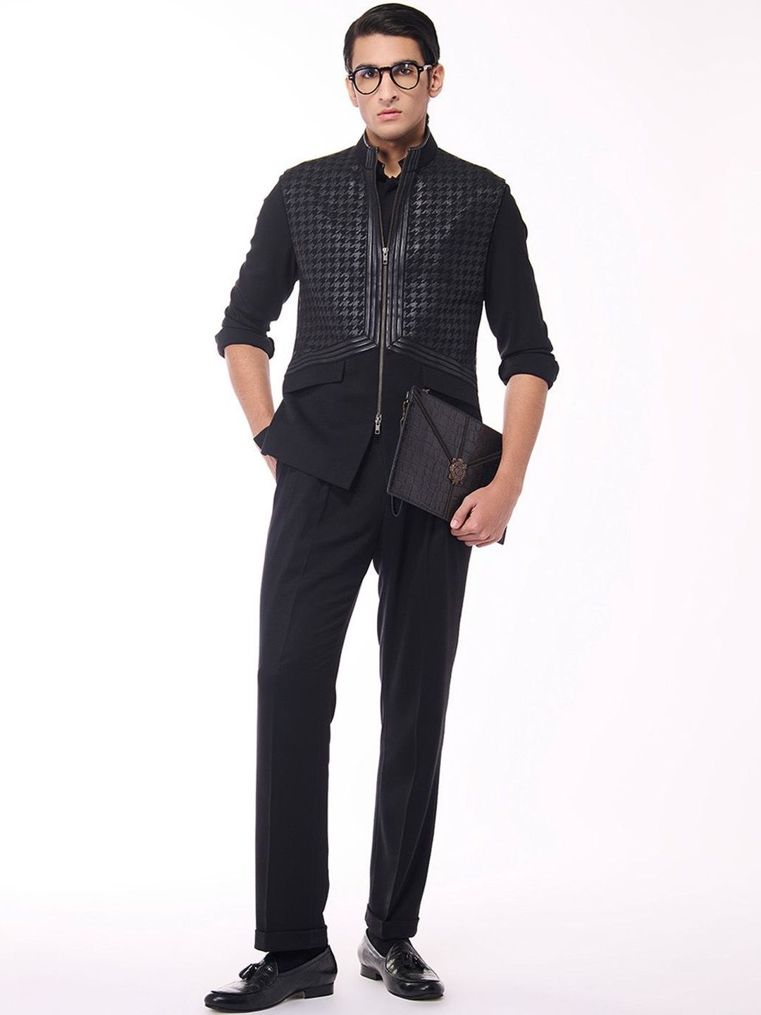 S&N by Shantnu Nikhil Mandarin Collar Jacket